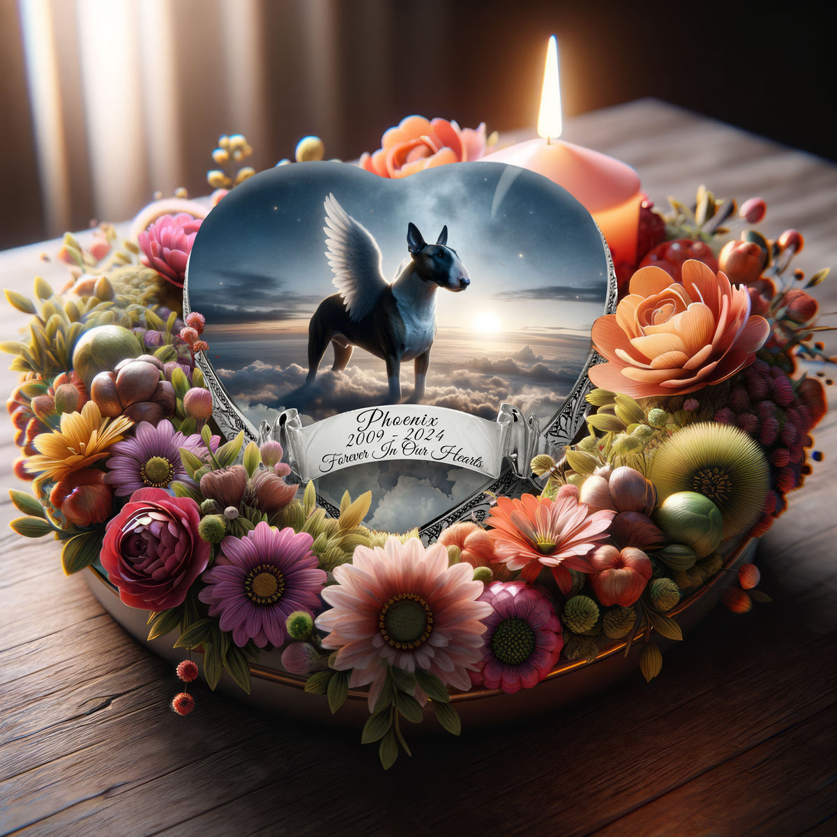 Eternal Elegance Dog Urns Bull Terrier - Celestial Cloud Dog Urn