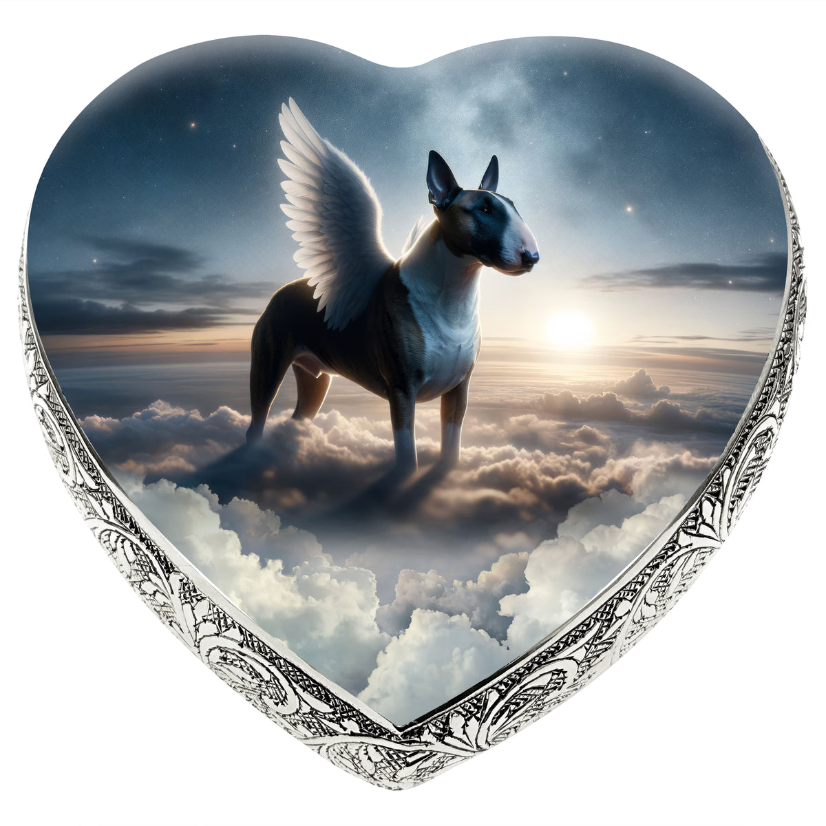 Eternal Elegance Dog Urns Bull Terrier - Celestial Cloud Dog Urn