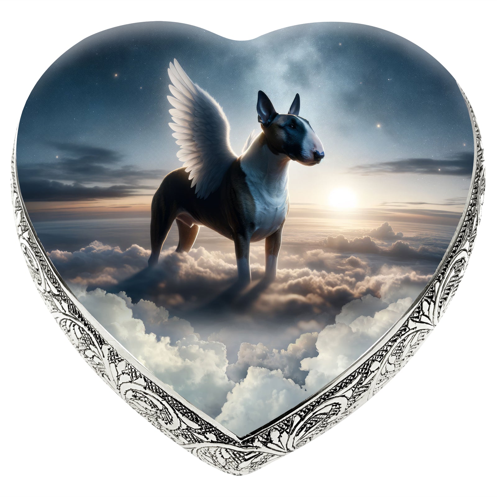 Eternal Elegance Dog Urns Bull Terrier - Celestial Cloud Dog Urn