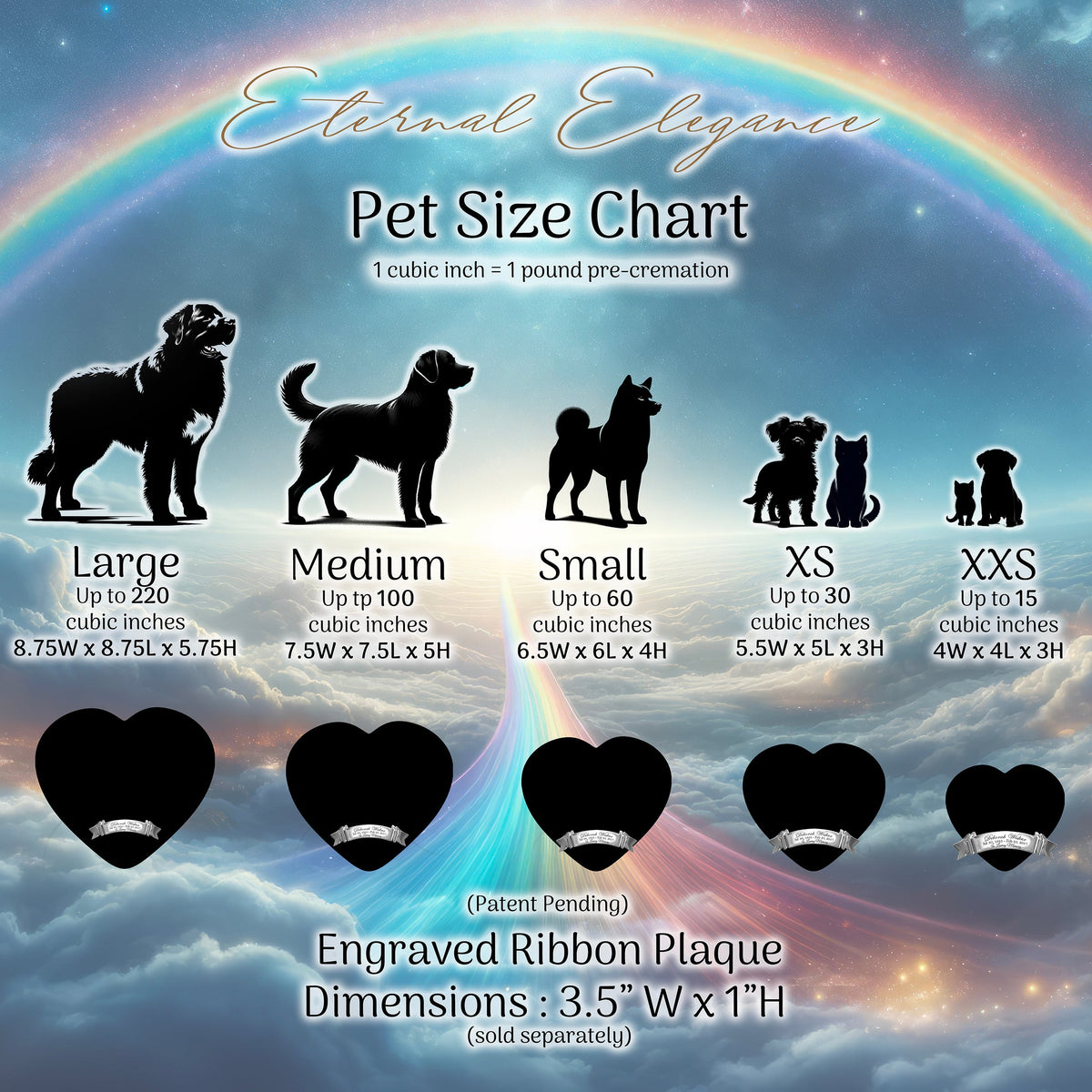 Eternal Elegance Dog Urns Bull Terrier - Celestial Cloud Dog Urn