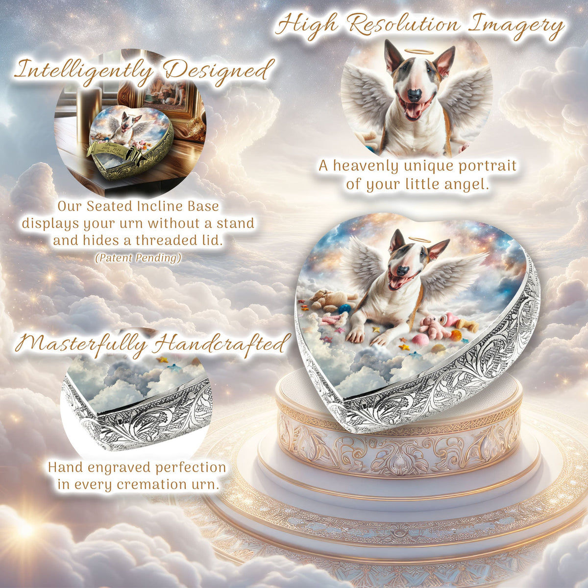 Eternal Elegance Dog Urns Bull Terrier - Cosmic Charm Dog Urn