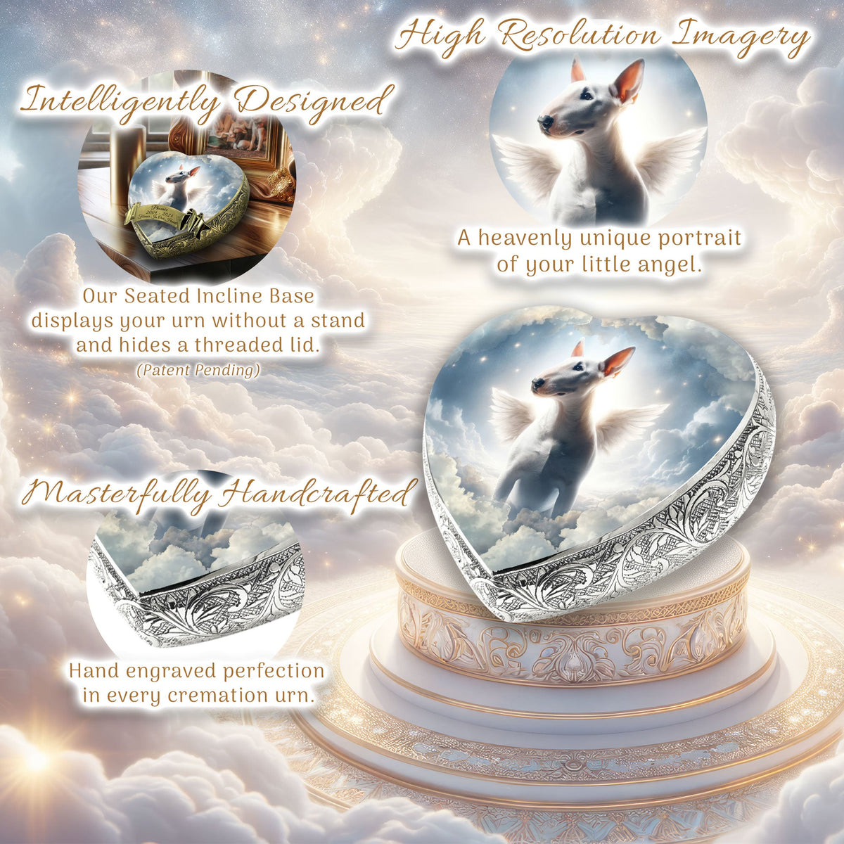 Eternal Elegance Dog Urns Bull Terrier - Cosmic Chorus Dog Urn