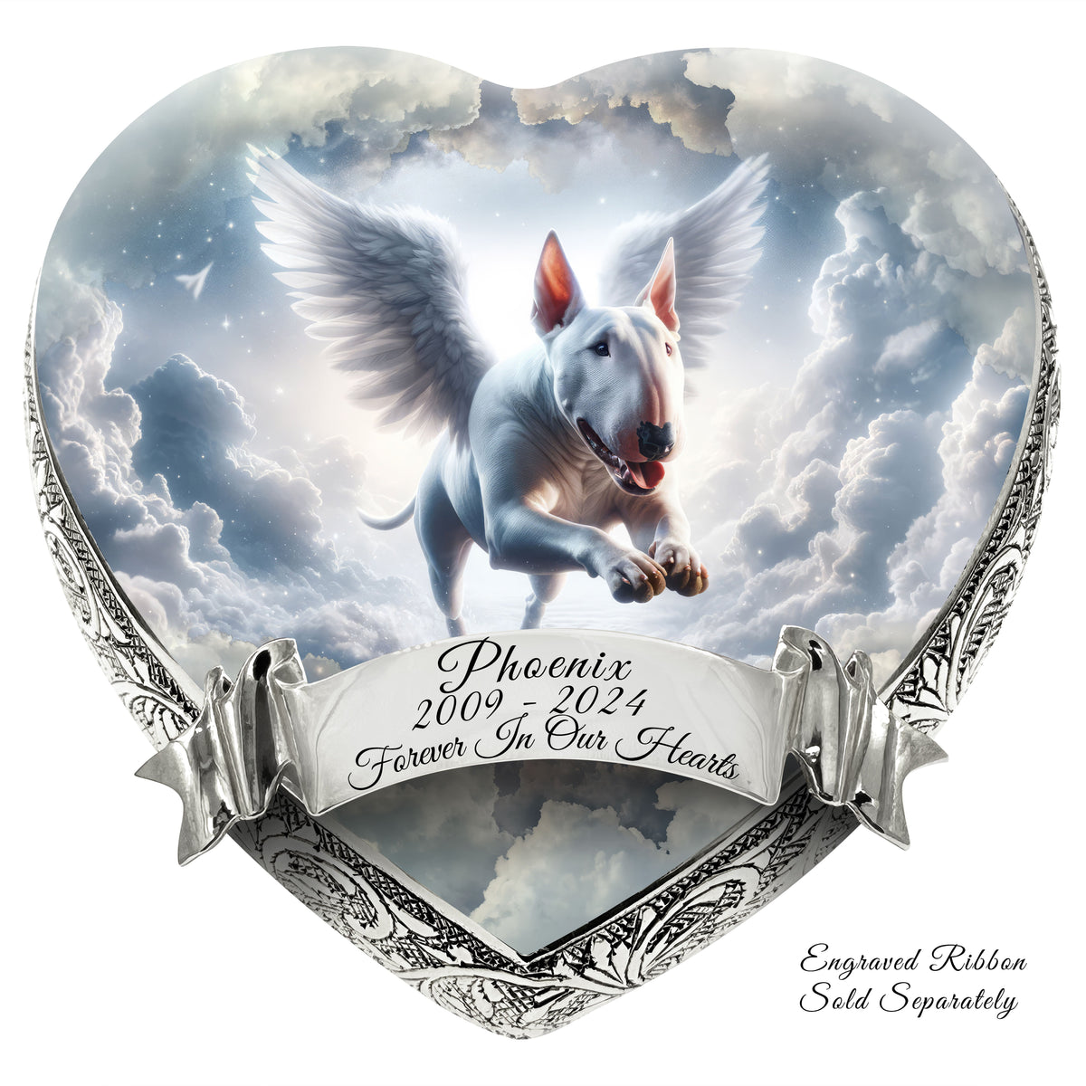 Eternal Elegance Dog Urns Bull Terrier - Divine Drift Dog Urn