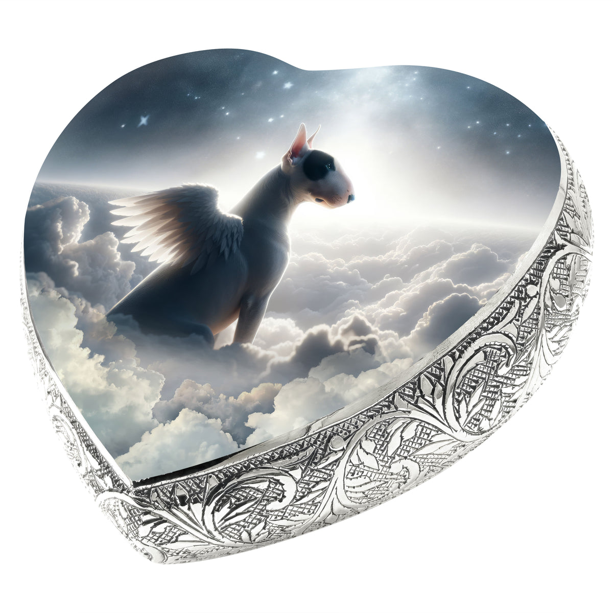 Eternal Elegance Dog Urns Bull Terrier - Divine Skyscape Dog Urn