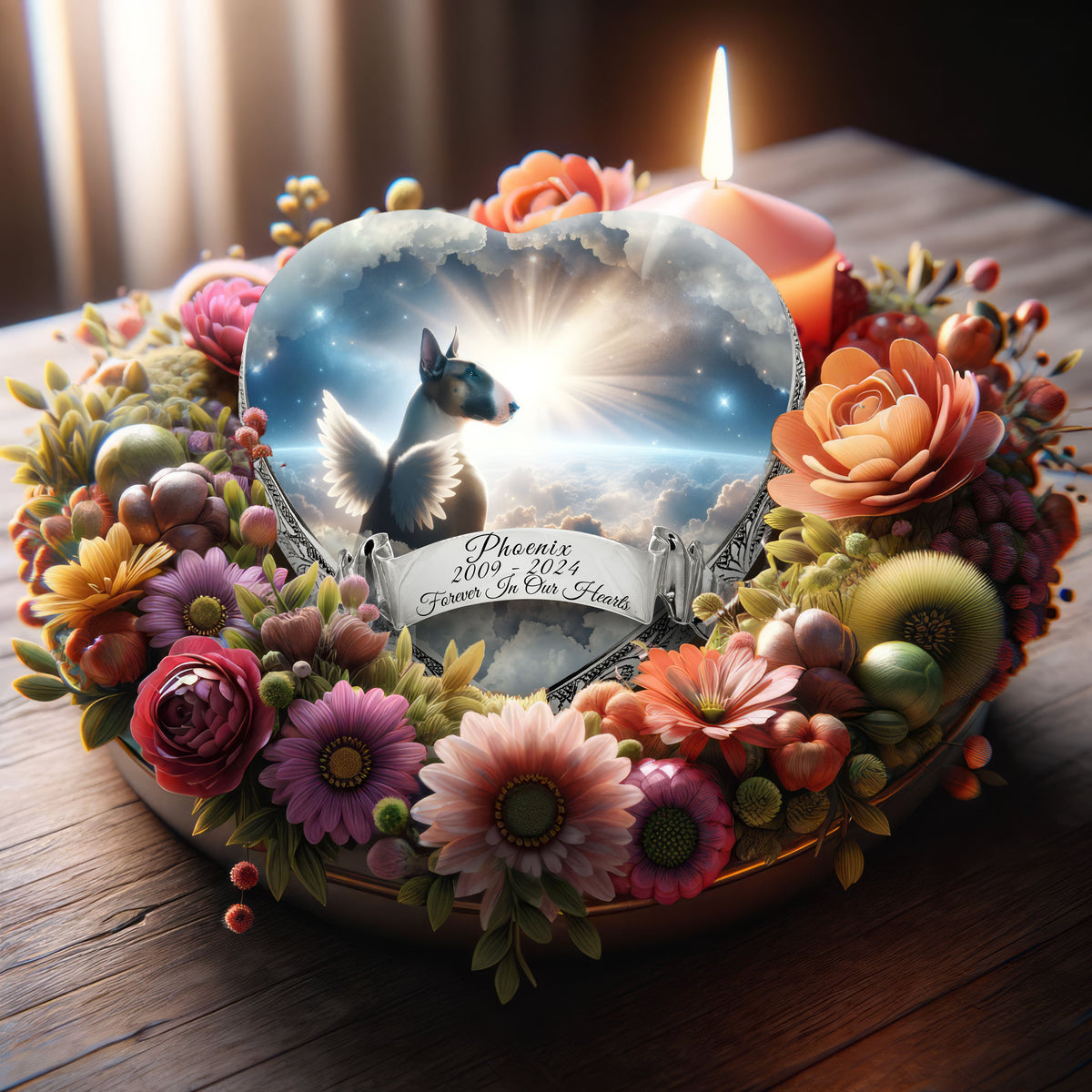 Eternal Elegance Dog Urns Bull Terrier - Nova Glow Dog Urn