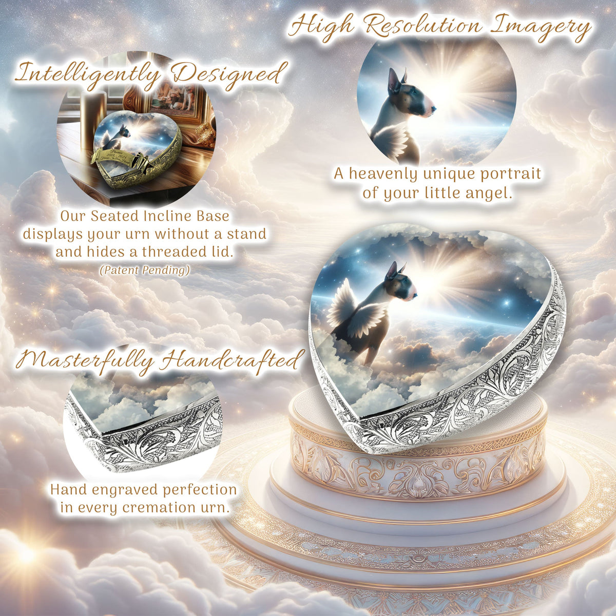 Eternal Elegance Dog Urns Bull Terrier - Nova Glow Dog Urn