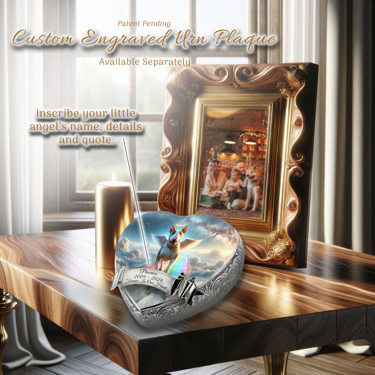 Eternal Elegance Dog Urns Bull Terrier - Rainbow Crossing Dog Urn