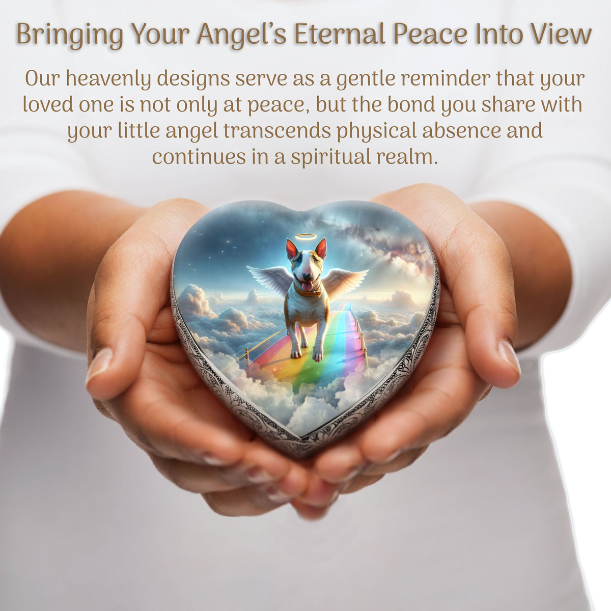 Eternal Elegance Dog Urns Bull Terrier - Rainbow Crossing Dog Urn