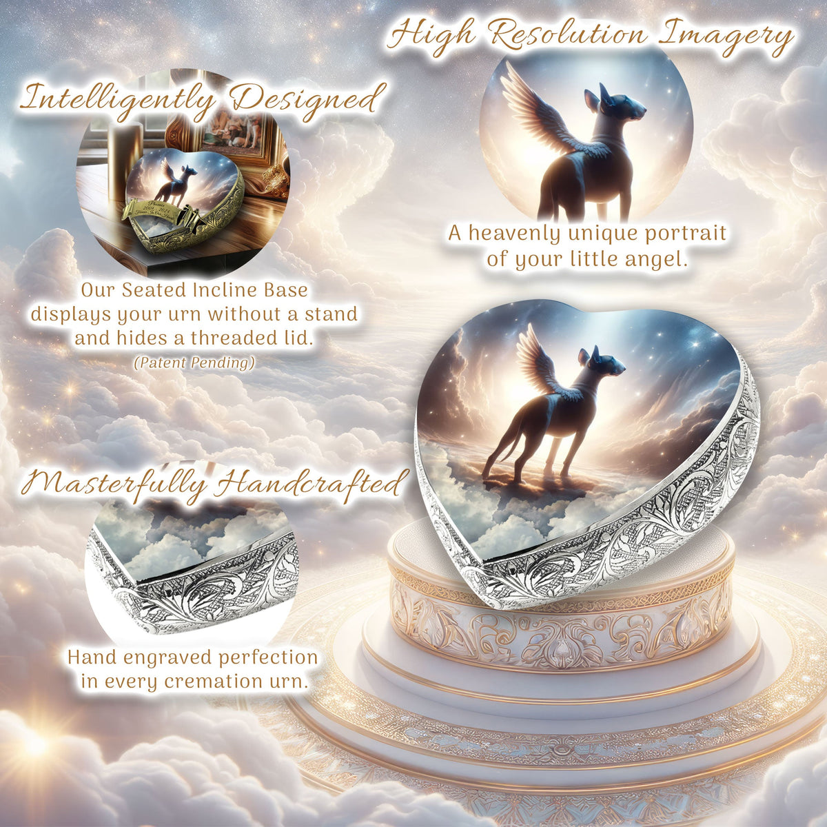 Eternal Elegance Dog Urns Bull Terrier - Starry Soiree Dog Urn