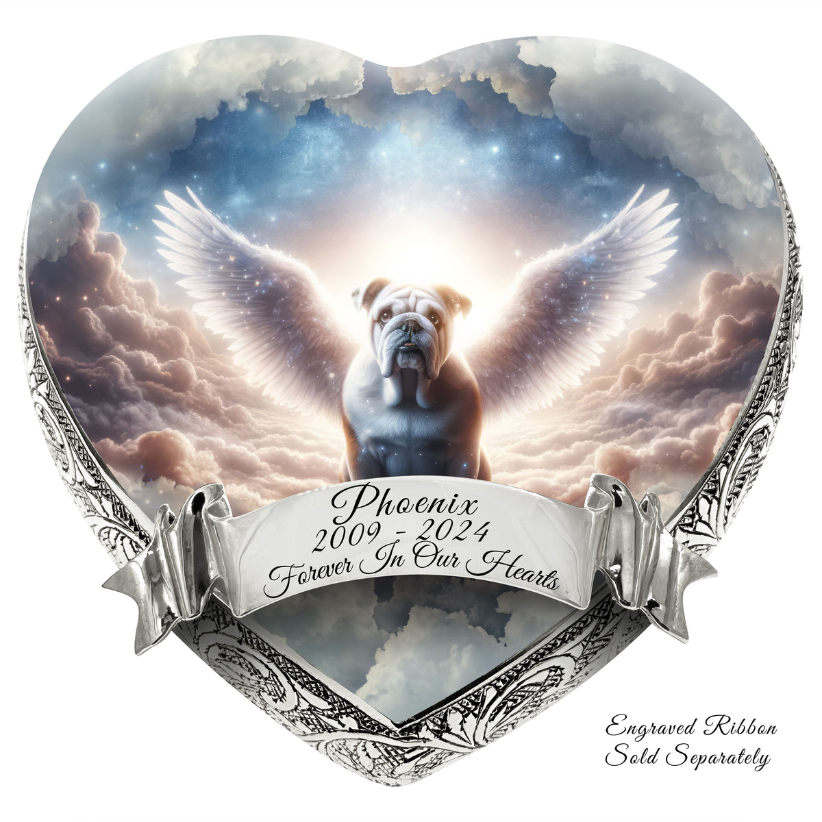 Eternal Elegance Dog Urns Bulldog - Angelic Atmosphere Dog Urn