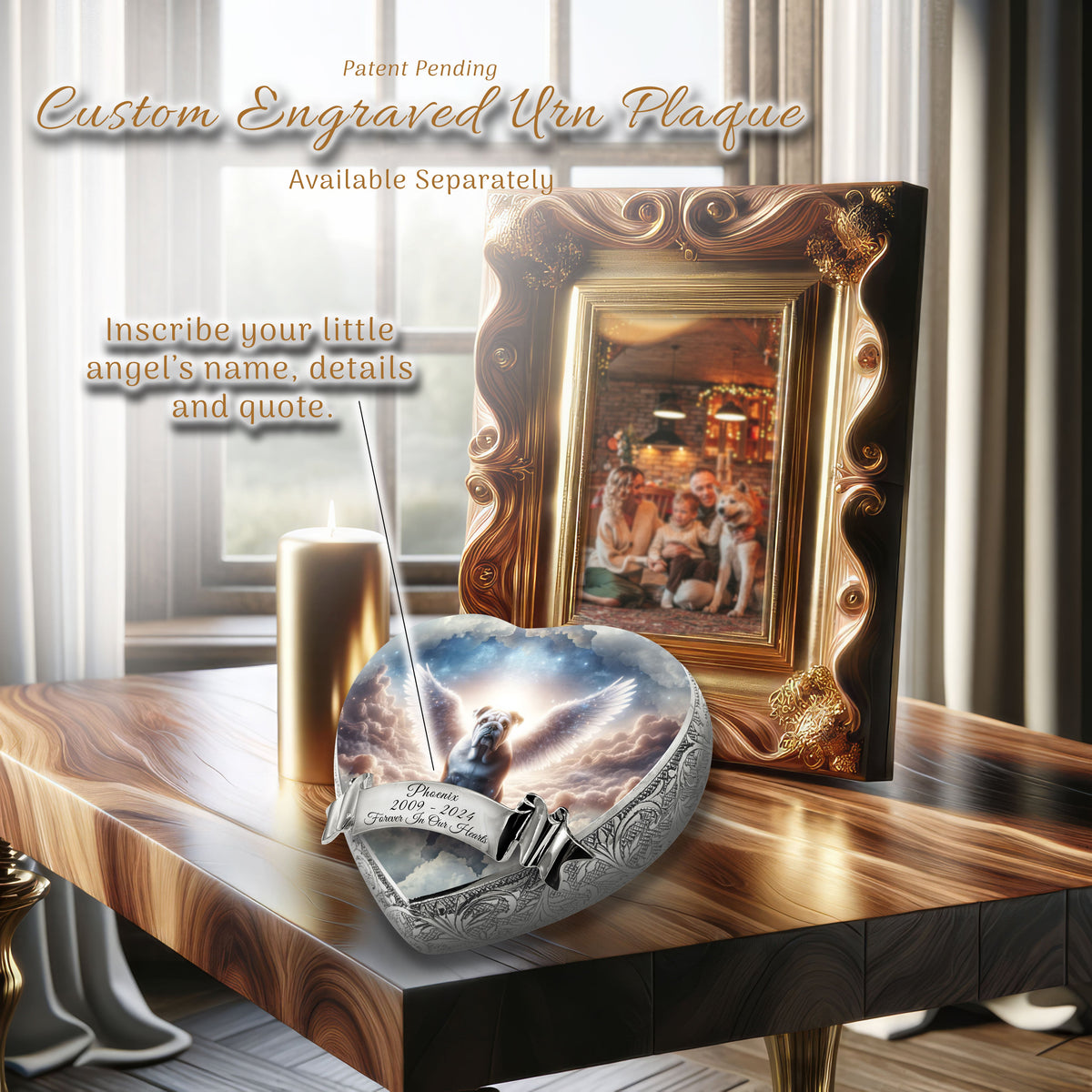 Eternal Elegance Dog Urns Bulldog - Angelic Atmosphere Dog Urn