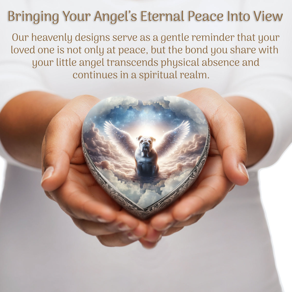 Eternal Elegance Dog Urns Bulldog - Angelic Atmosphere Dog Urn