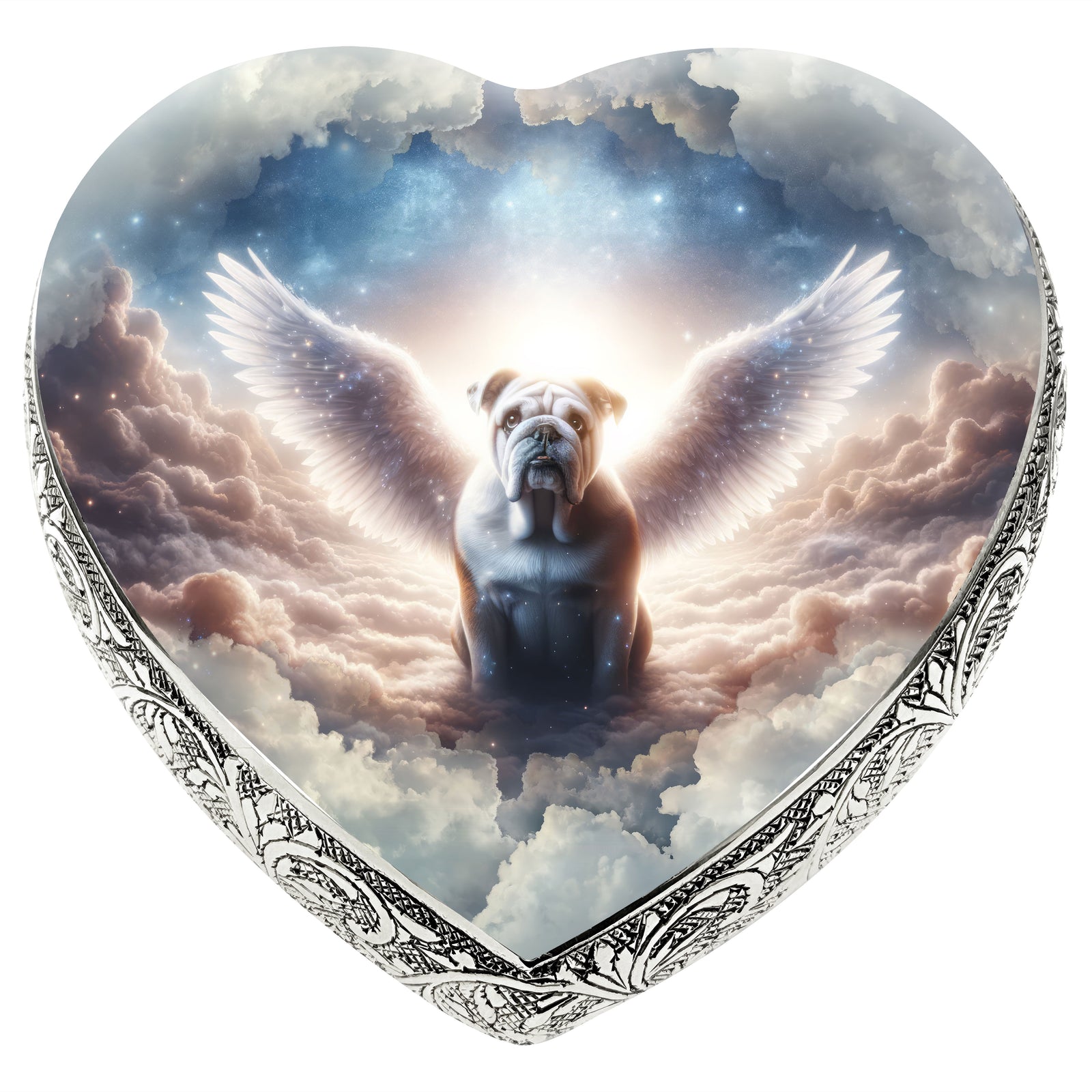 Eternal Elegance Dog Urns Bulldog - Angelic Atmosphere Dog Urn
