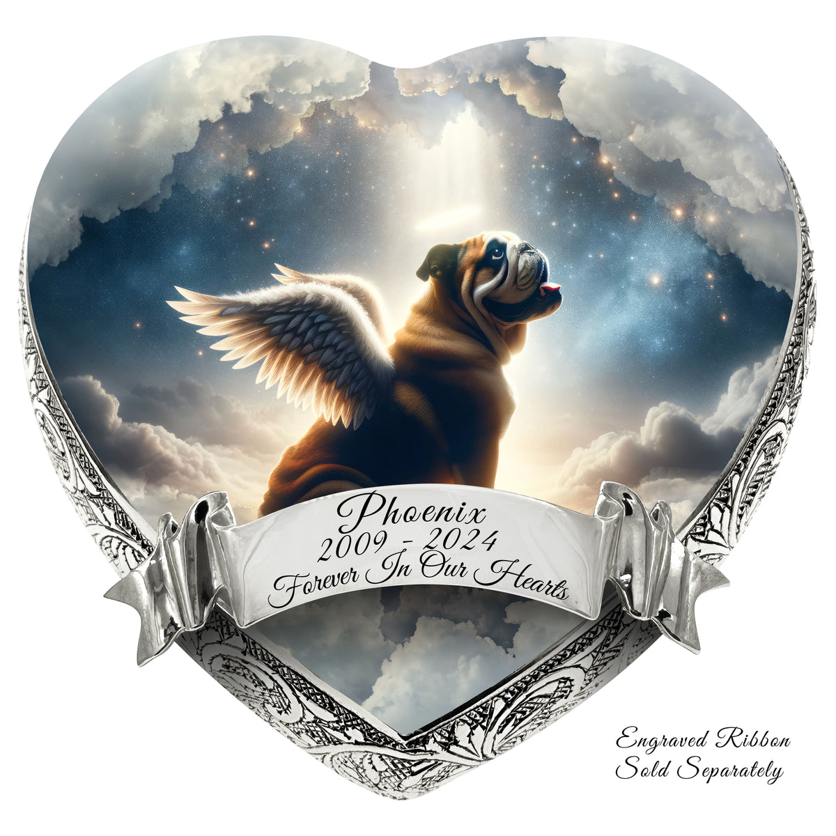 Eternal Elegance Dog Urns Bulldog - Celestial Cloud Dog Urn