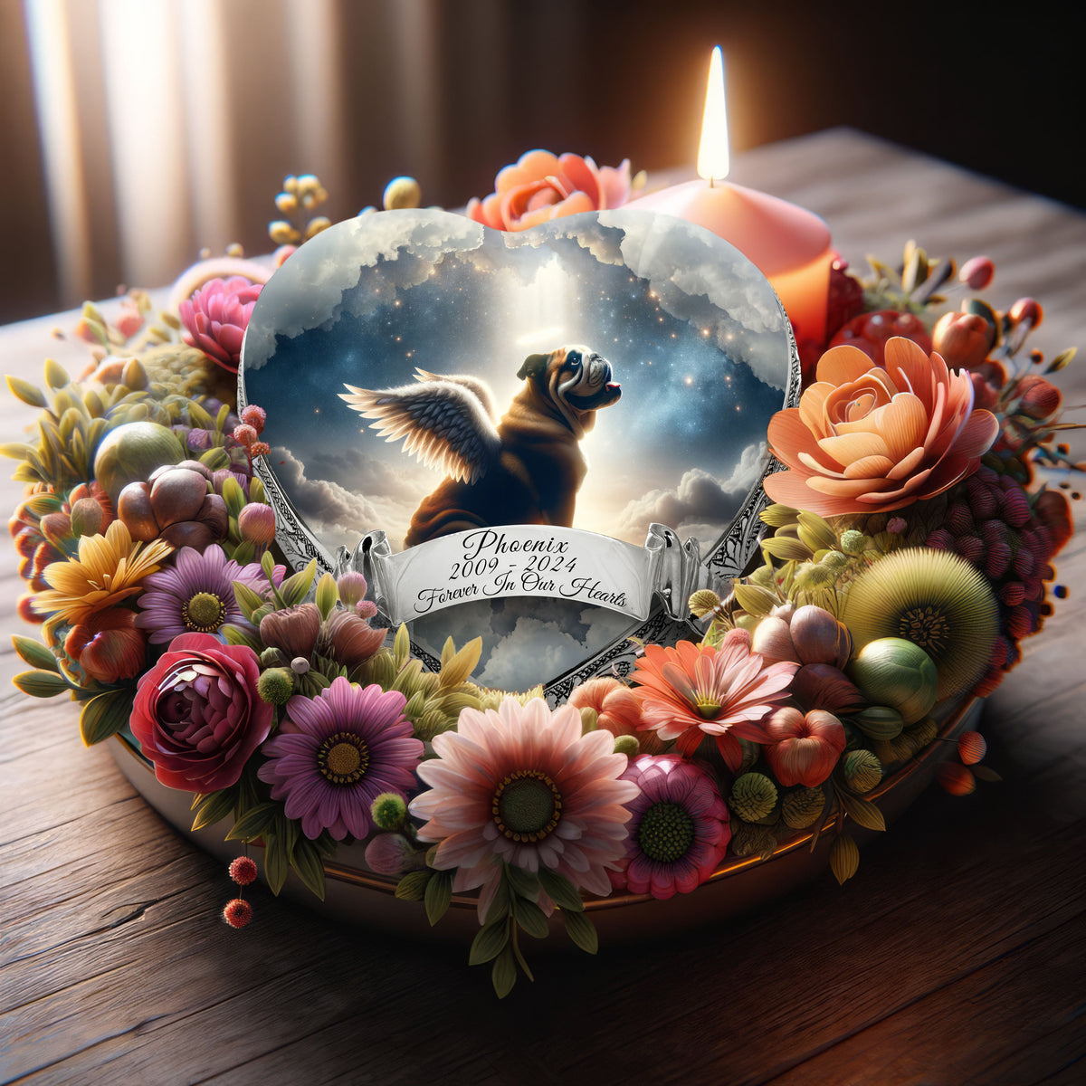 Eternal Elegance Dog Urns Bulldog - Celestial Cloud Dog Urn