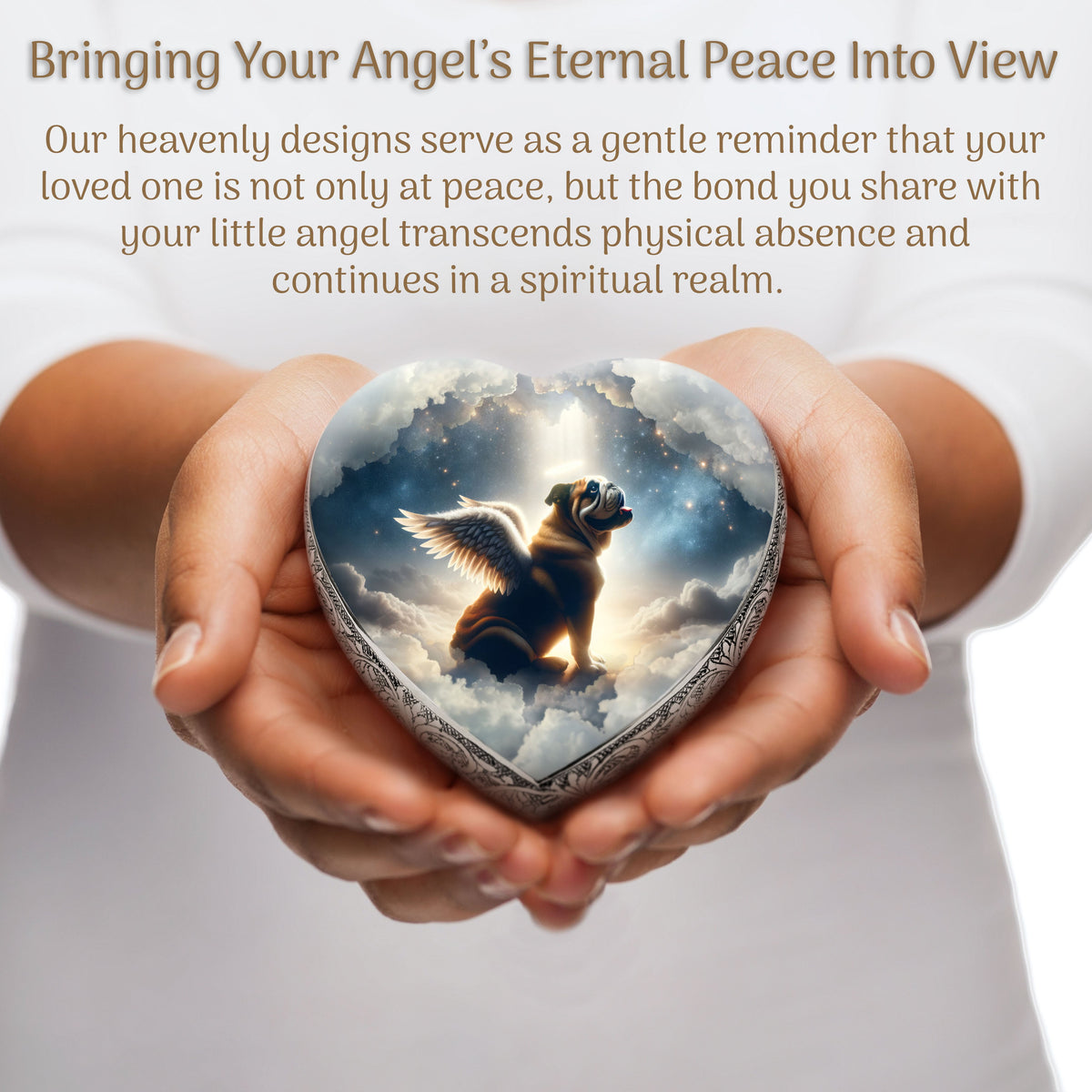 Eternal Elegance Dog Urns Bulldog - Celestial Cloud Dog Urn