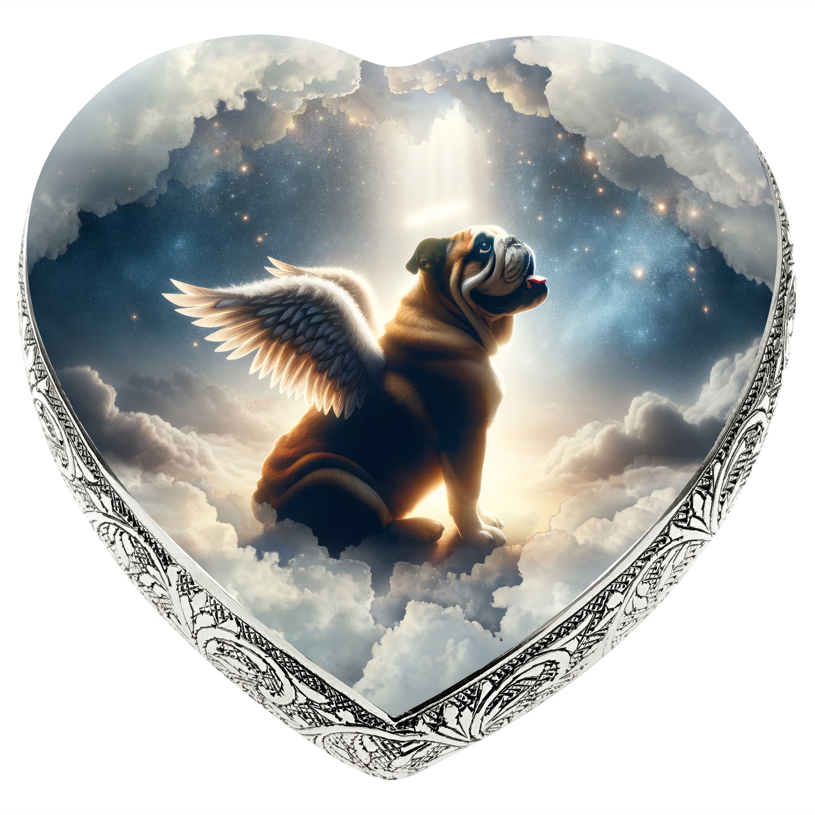 Eternal Elegance Dog Urns Bulldog - Celestial Cloud Dog Urn