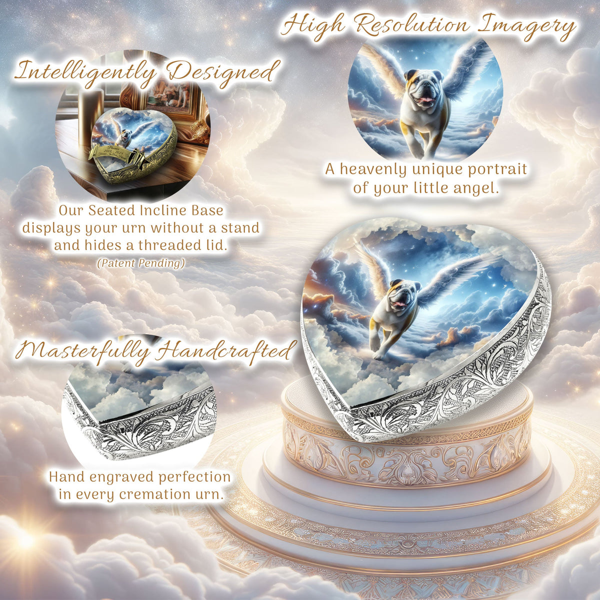 Eternal Elegance Dog Urns Bulldog - Cosmic Chorus Dog Urn