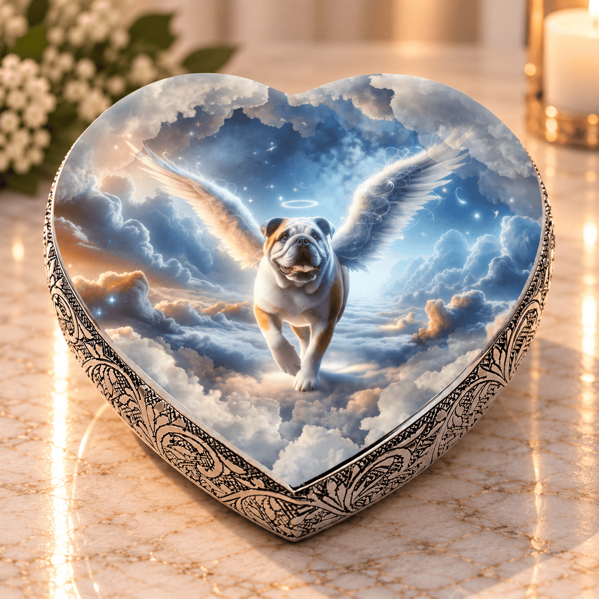 Eternal Elegance Dog Urns Bulldog Dog Urn - Cosmic Chorus Urn for Dog Ashes