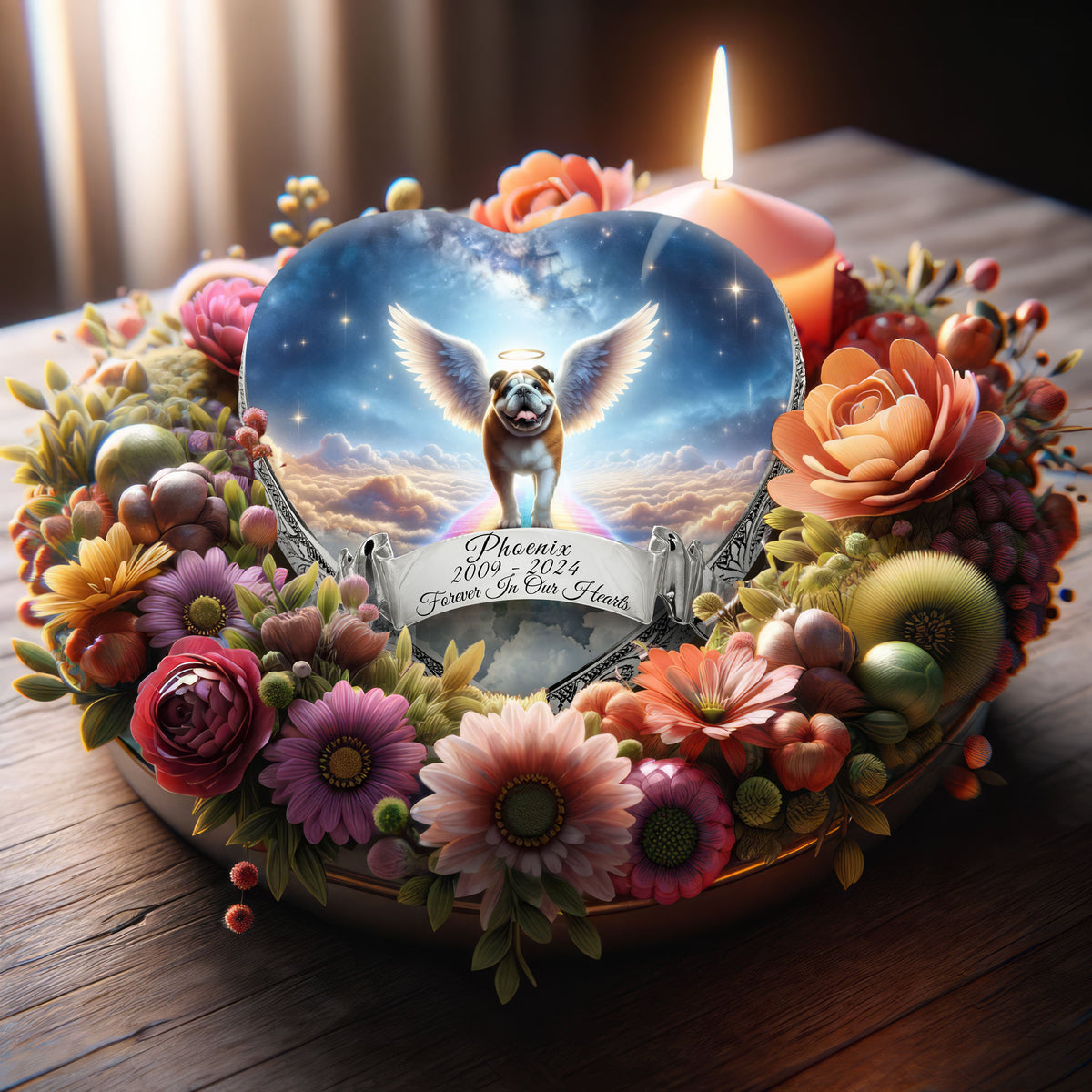 Eternal Elegance Dog Urns Bulldog - Rainbow Bridge Dog Urn