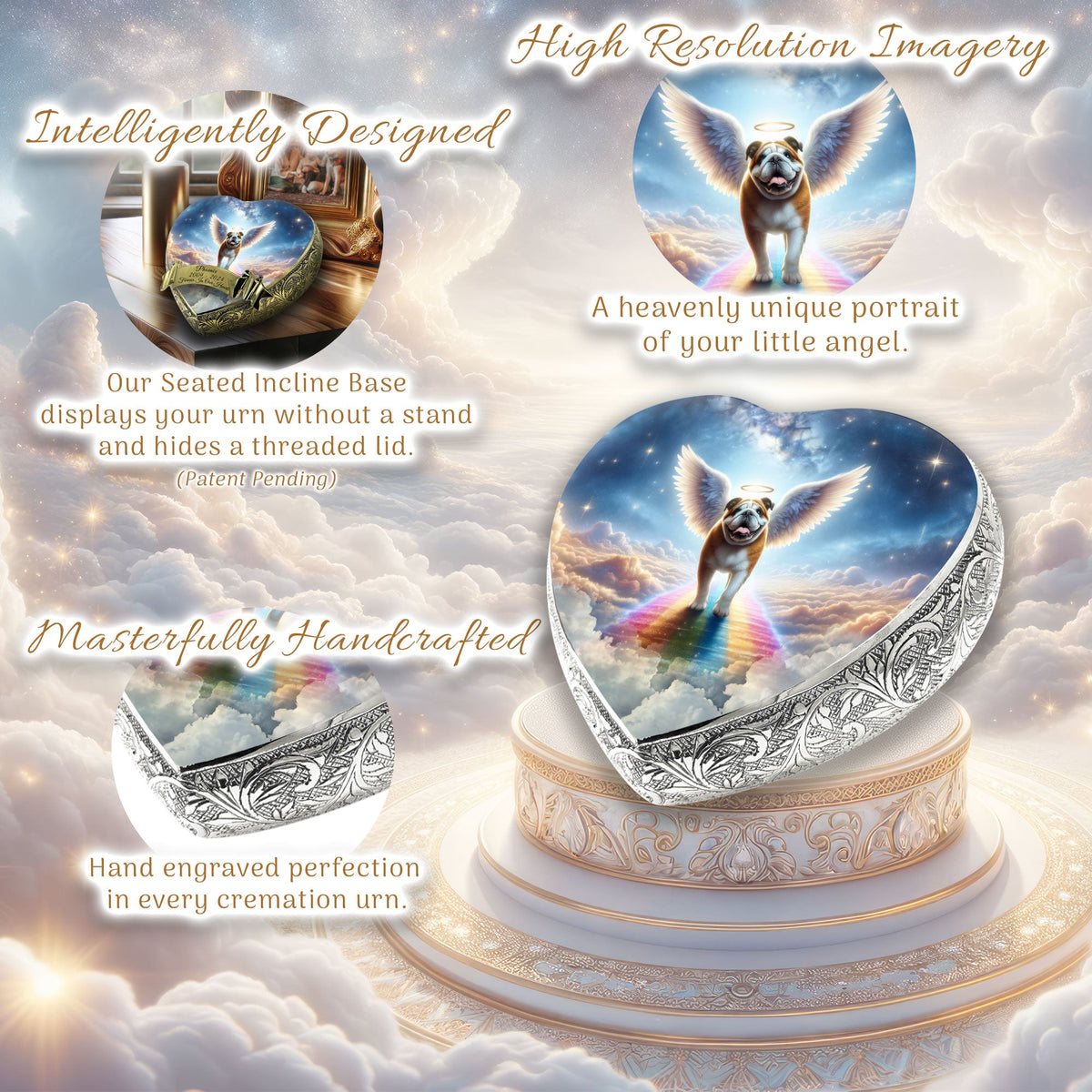 Eternal Elegance Dog Urns Bulldog - Rainbow Bridge Dog Urn