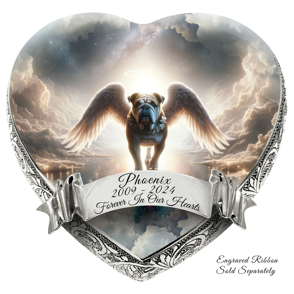 Eternal Elegance Dog Urns Bulldog - Rainbow Crossing Dog Urn