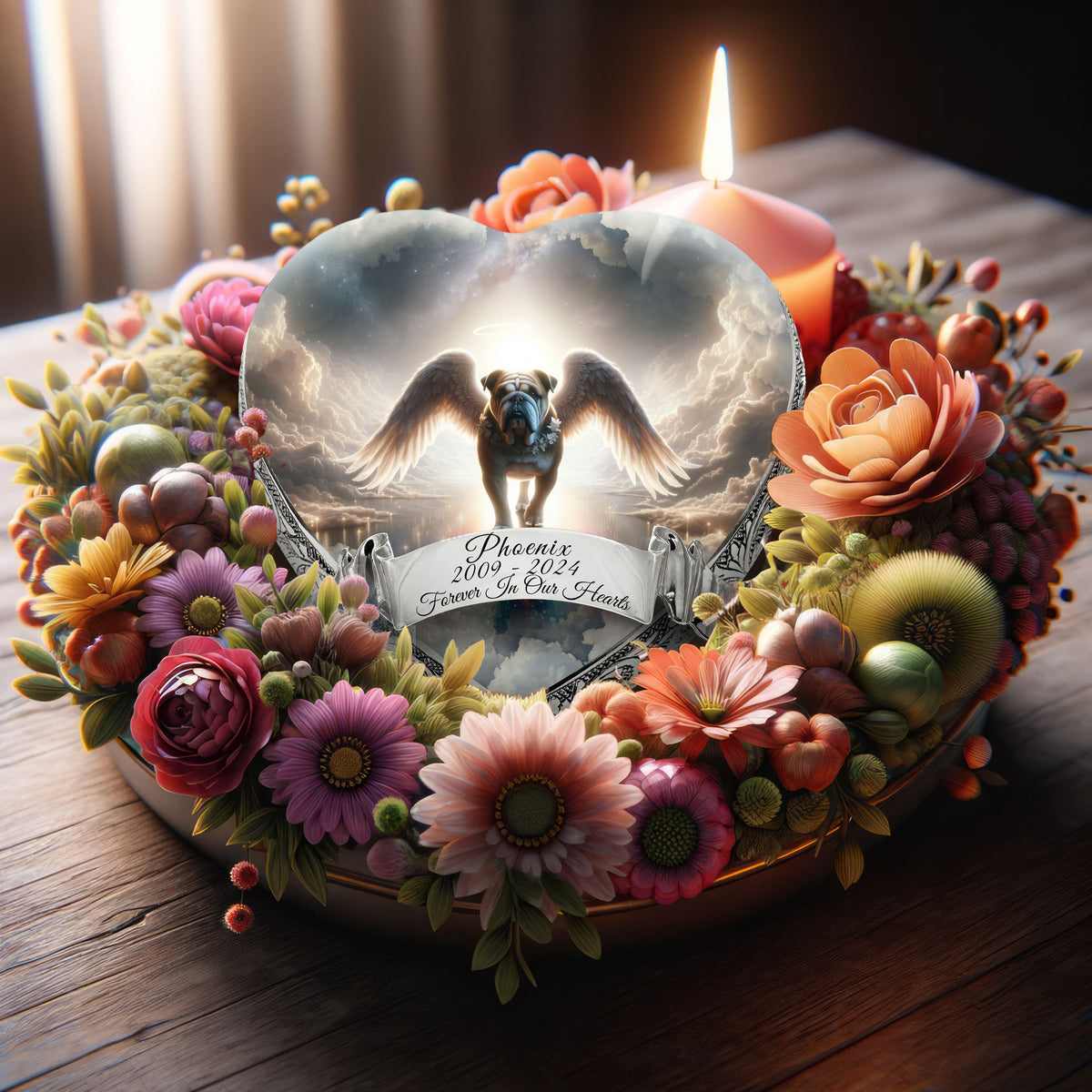 Eternal Elegance Dog Urns Bulldog - Rainbow Crossing Dog Urn