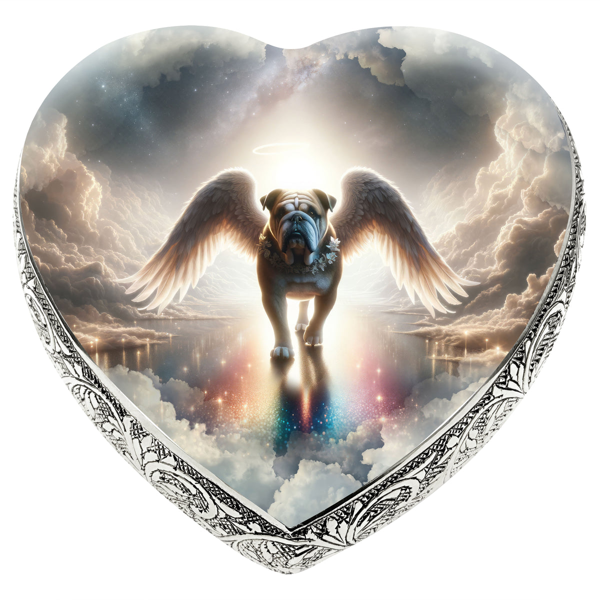 Eternal Elegance Dog Urns Bulldog - Rainbow Crossing Dog Urn