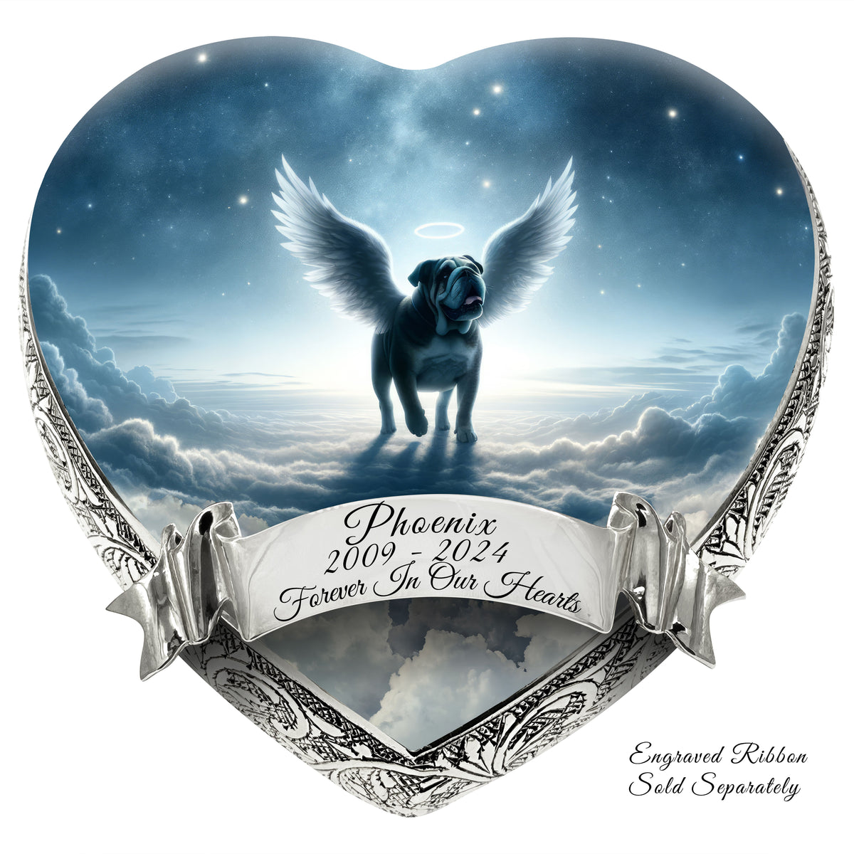 Eternal Elegance Dog Urns Bulldog - Starry Soiree Dog Urn