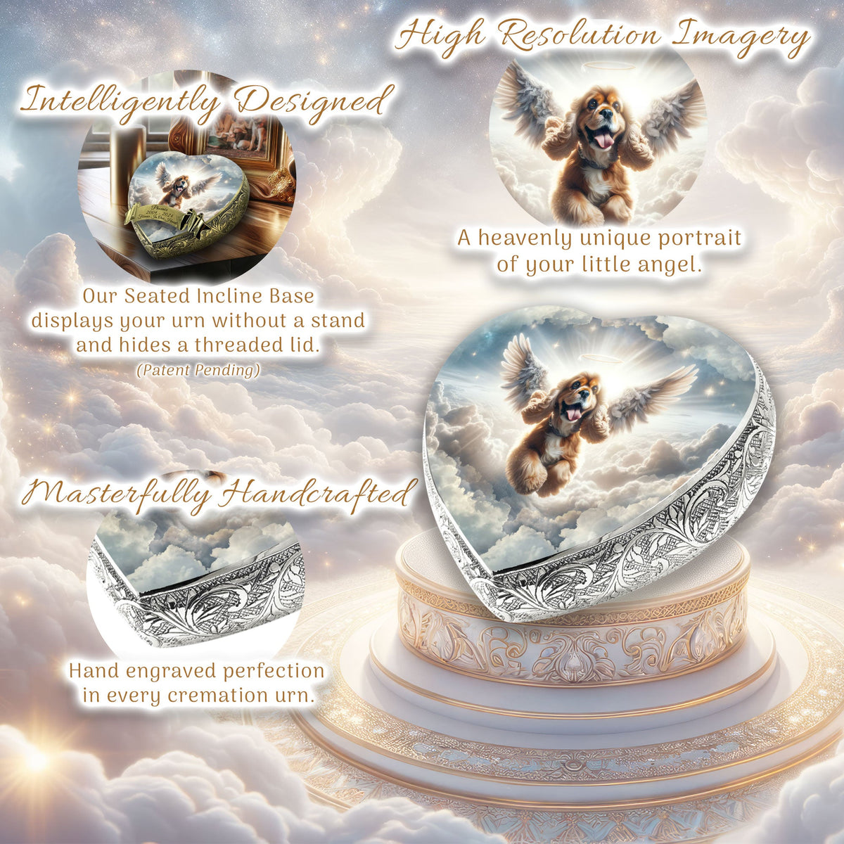 Eternal Elegance Dog Urns Cocker Spaniel - Celestial Whisper Dog Urn