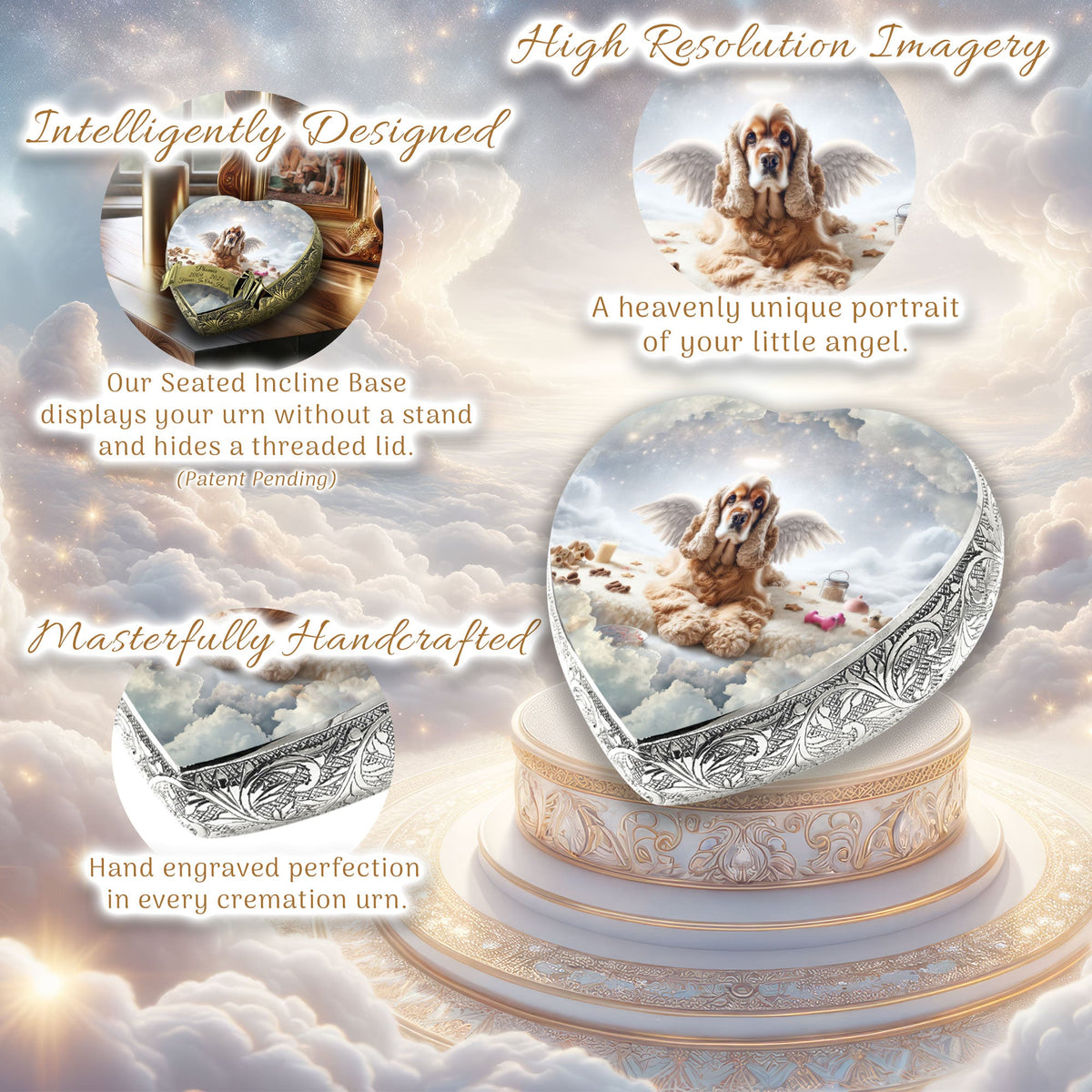 Eternal Elegance Dog Urns Cocker Spaniel - Paradise Beam Dog Urn