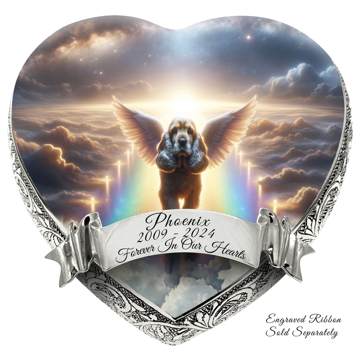 Eternal Elegance Dog Urns Cocker Spaniel - Rainbow Bridge Dog Urn