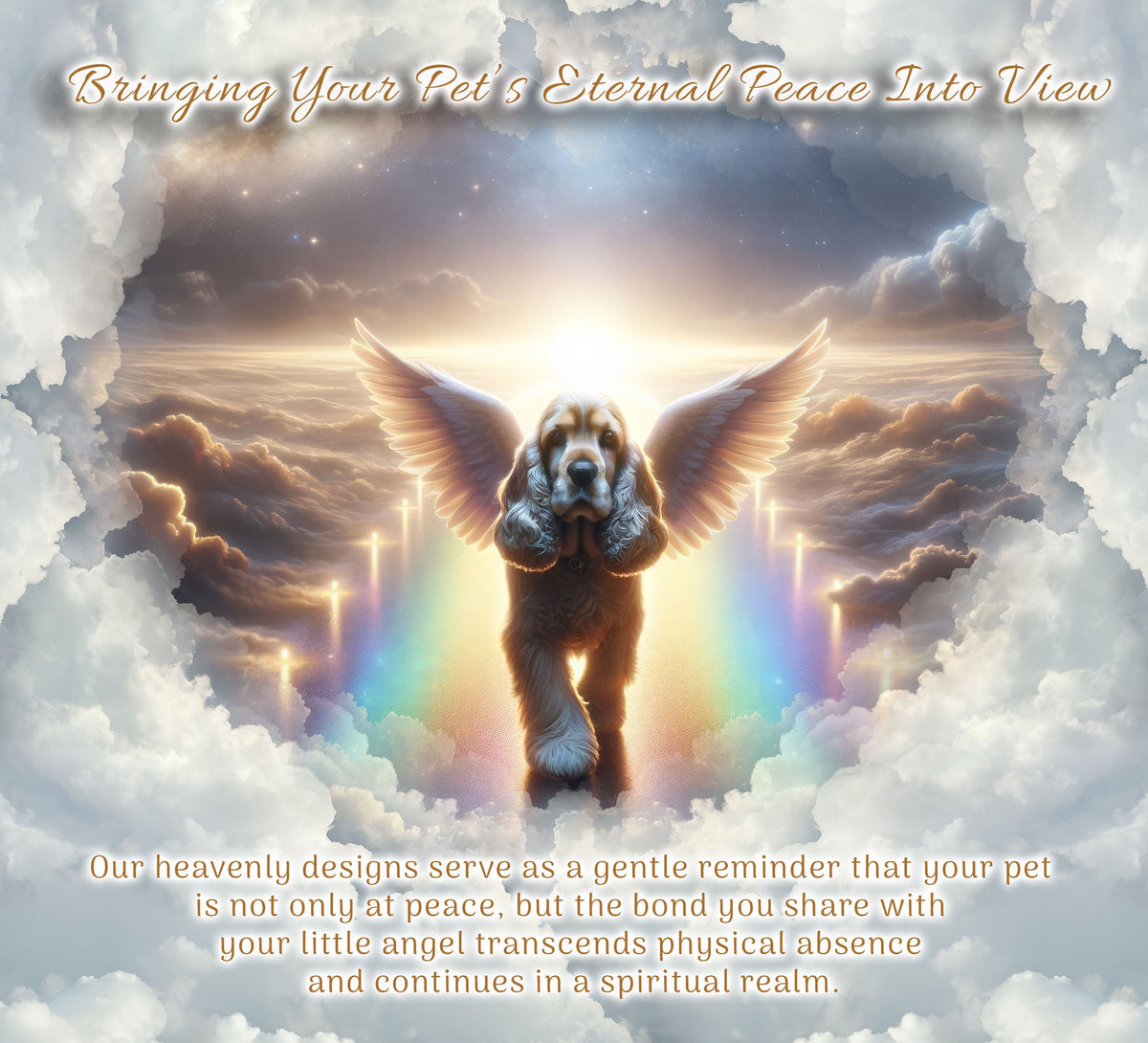 Eternal Elegance Dog Urns Cocker Spaniel - Rainbow Bridge Dog Urn