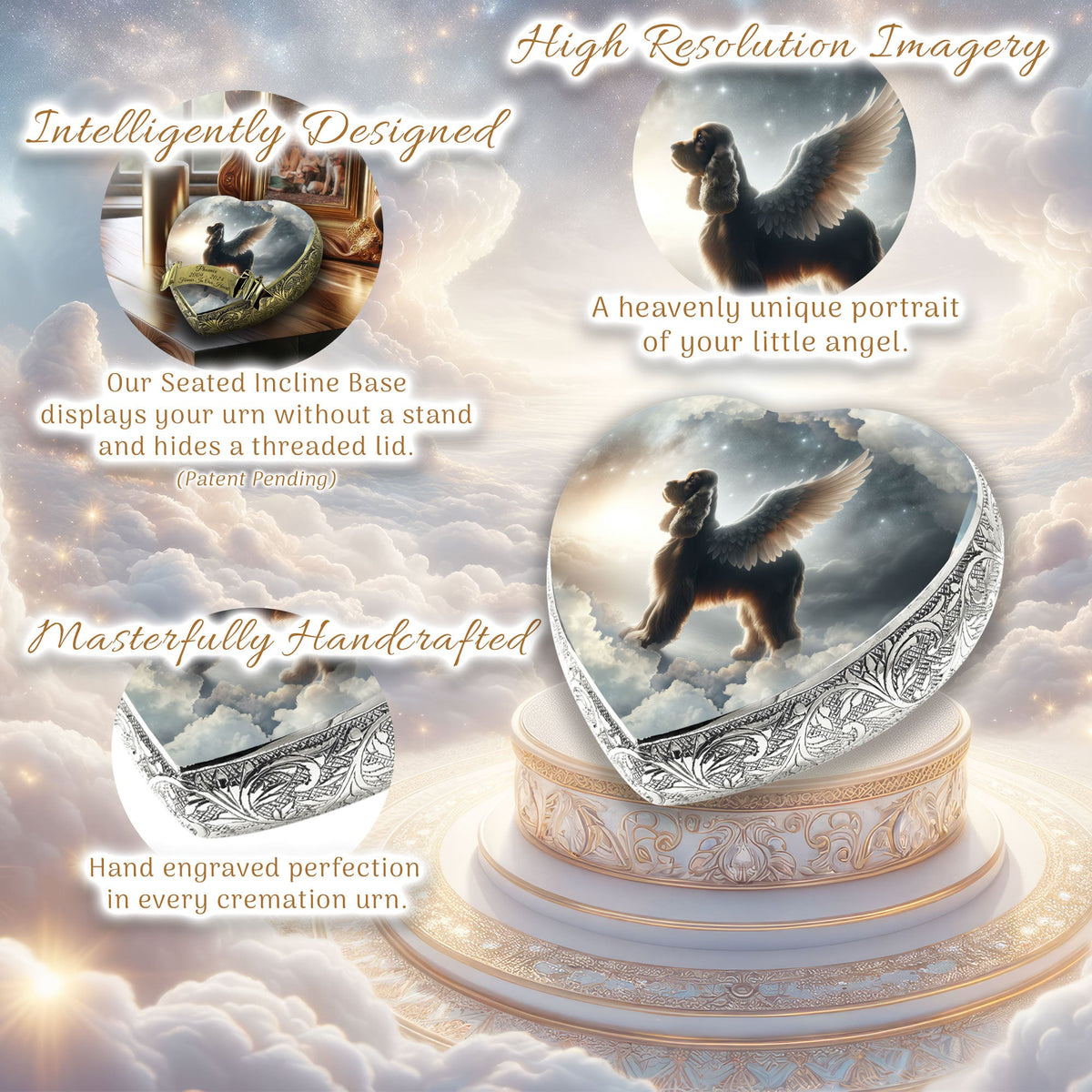 Eternal Elegance Dog Urns Cocker Spaniel - Twilight Haze Dog Urn