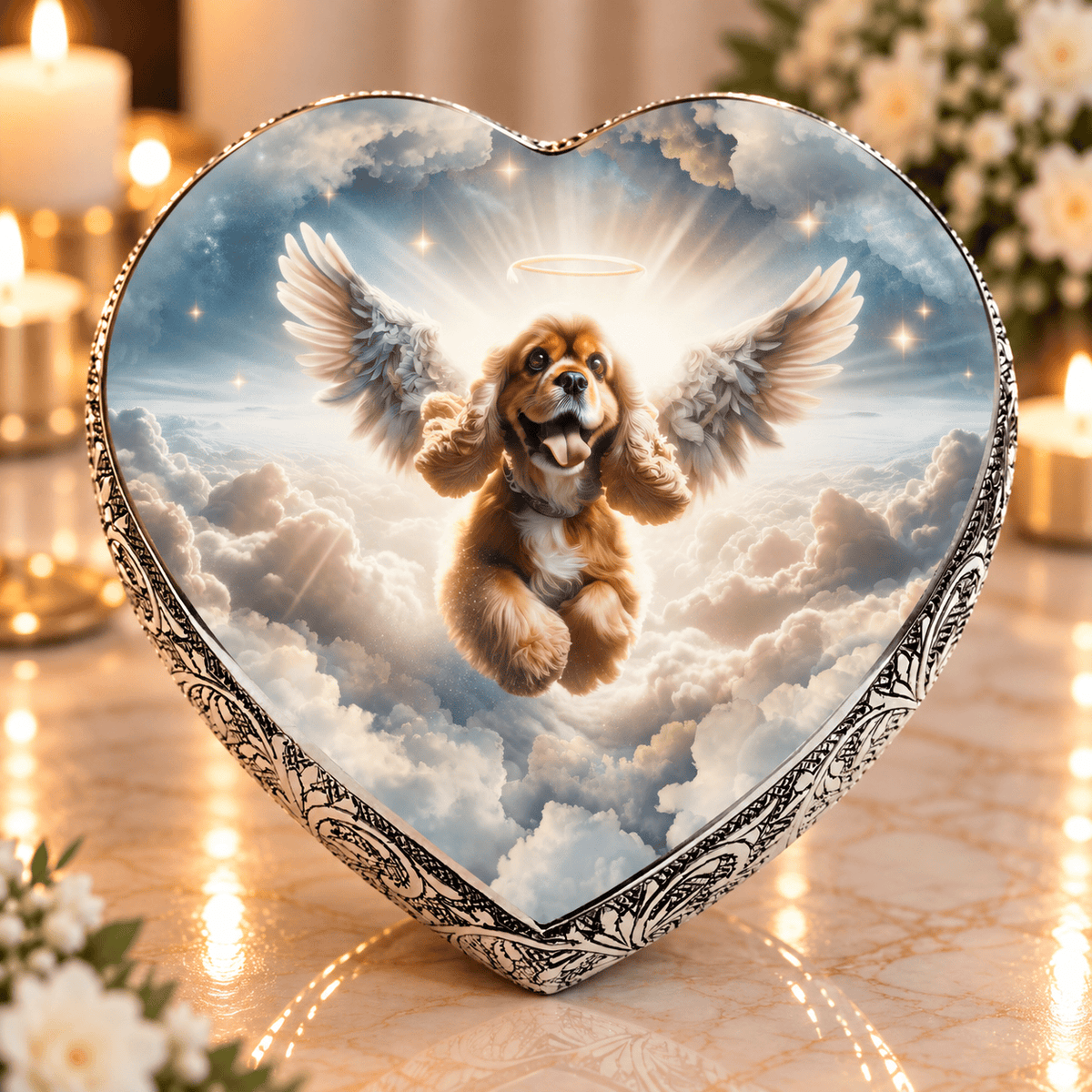 Eternal Elegance Dog Urns Cocker Spaniel Urn - Dog Urn - Celestial Whisper Urn for Dog Ashes