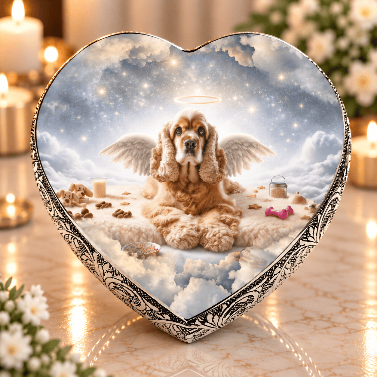 Eternal Elegance Dog Urns Cocker Spaniel Urn - Dog Urn - Paradise Beam Urn for Dog Ashes