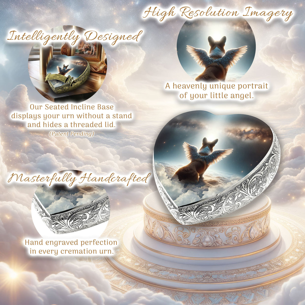 Eternal Elegance Dog Urns Corgi - Edenic Panorama Dog Urn