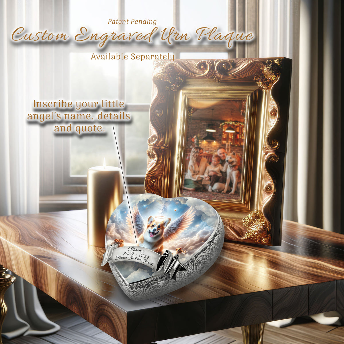 Eternal Elegance Dog Urns Corgi - Heavenly Halo Dog Urn