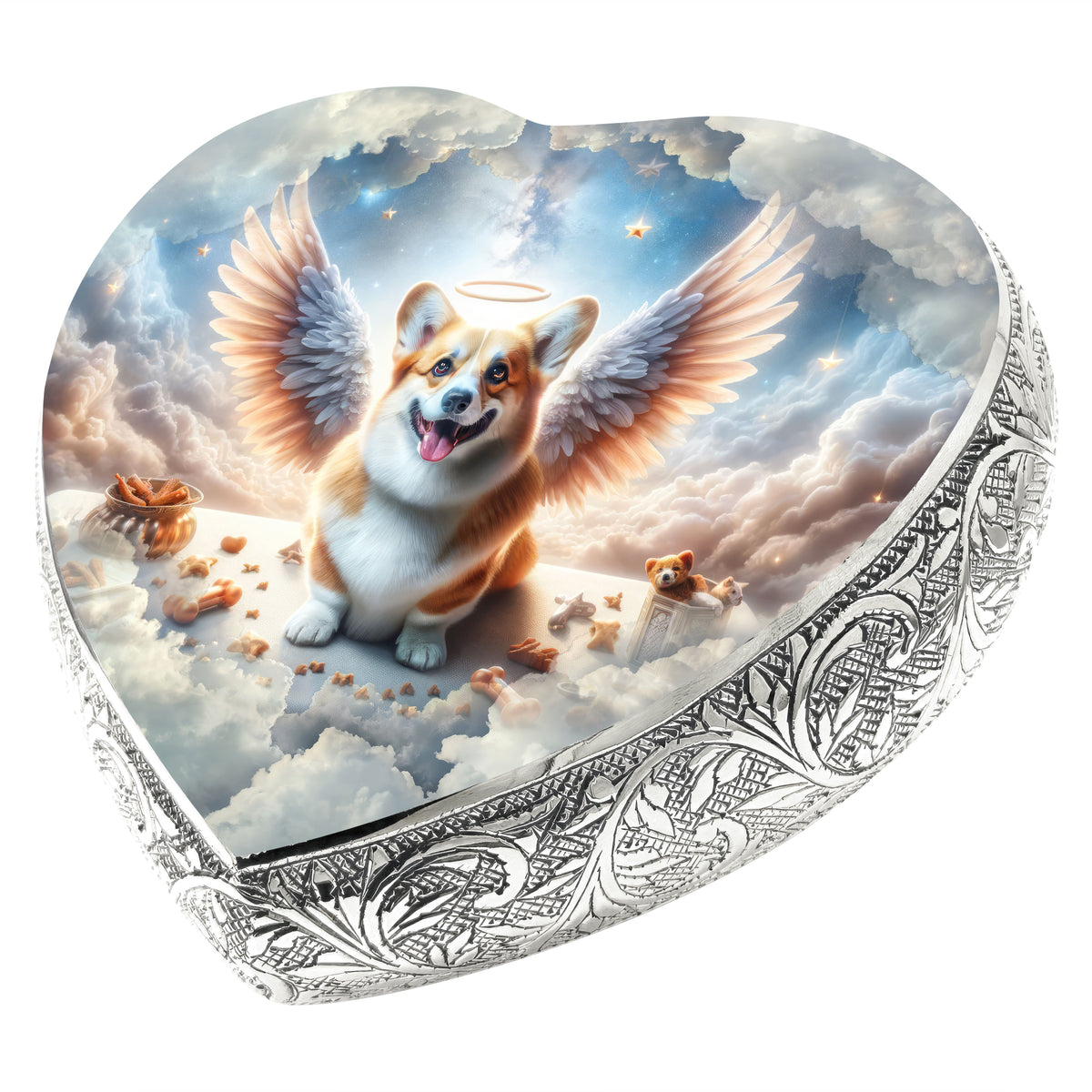 Eternal Elegance Dog Urns Corgi - Heavenly Halo Dog Urn