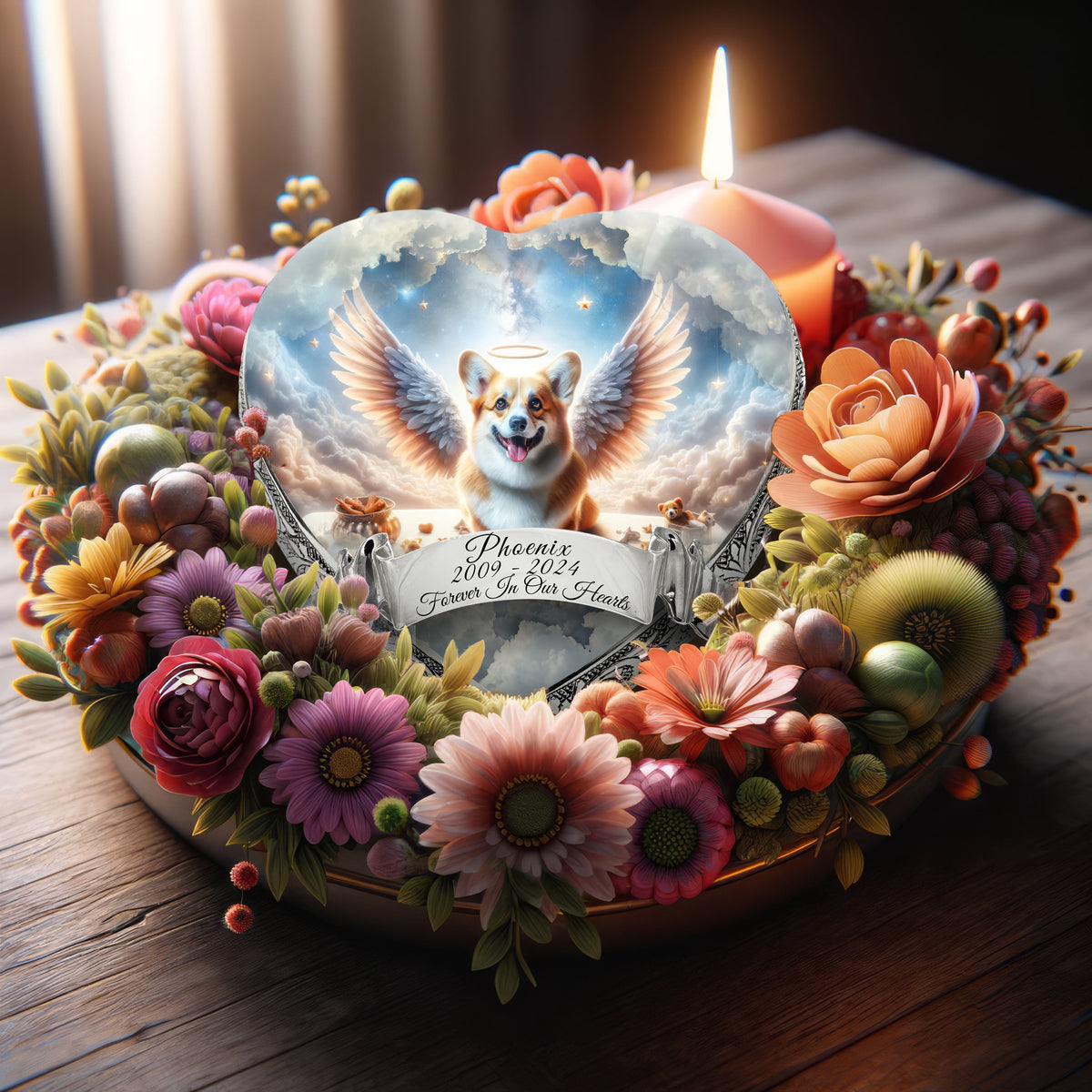 Eternal Elegance Dog Urns Corgi - Heavenly Halo Dog Urn