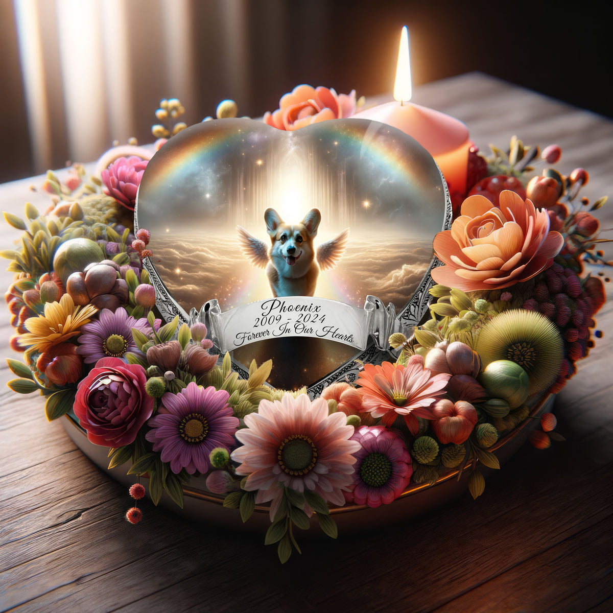 Eternal Elegance Dog Urns Corgi - Rainbow Bridge Dog Urn