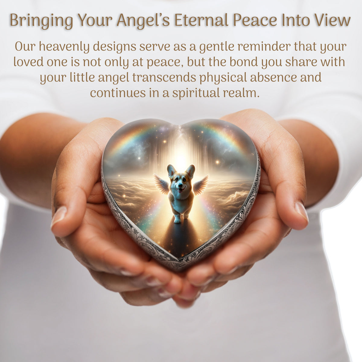 Eternal Elegance Dog Urns Corgi - Rainbow Bridge Dog Urn