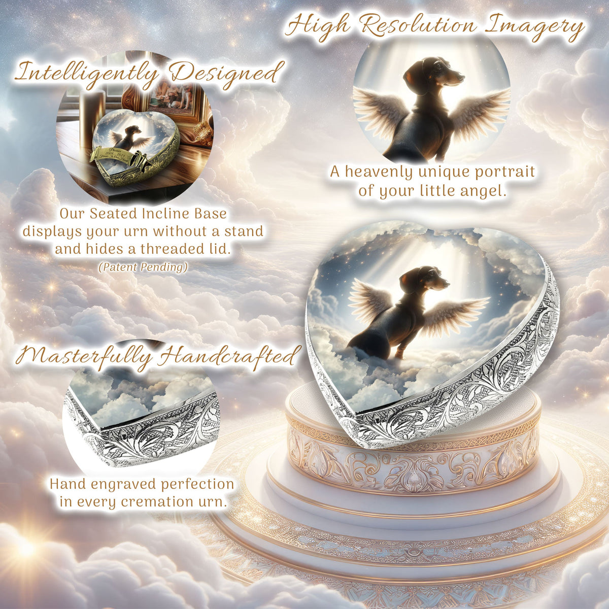 Eternal Elegance Dog Urns Dachshund - Celestial Elegance Dog Urn
