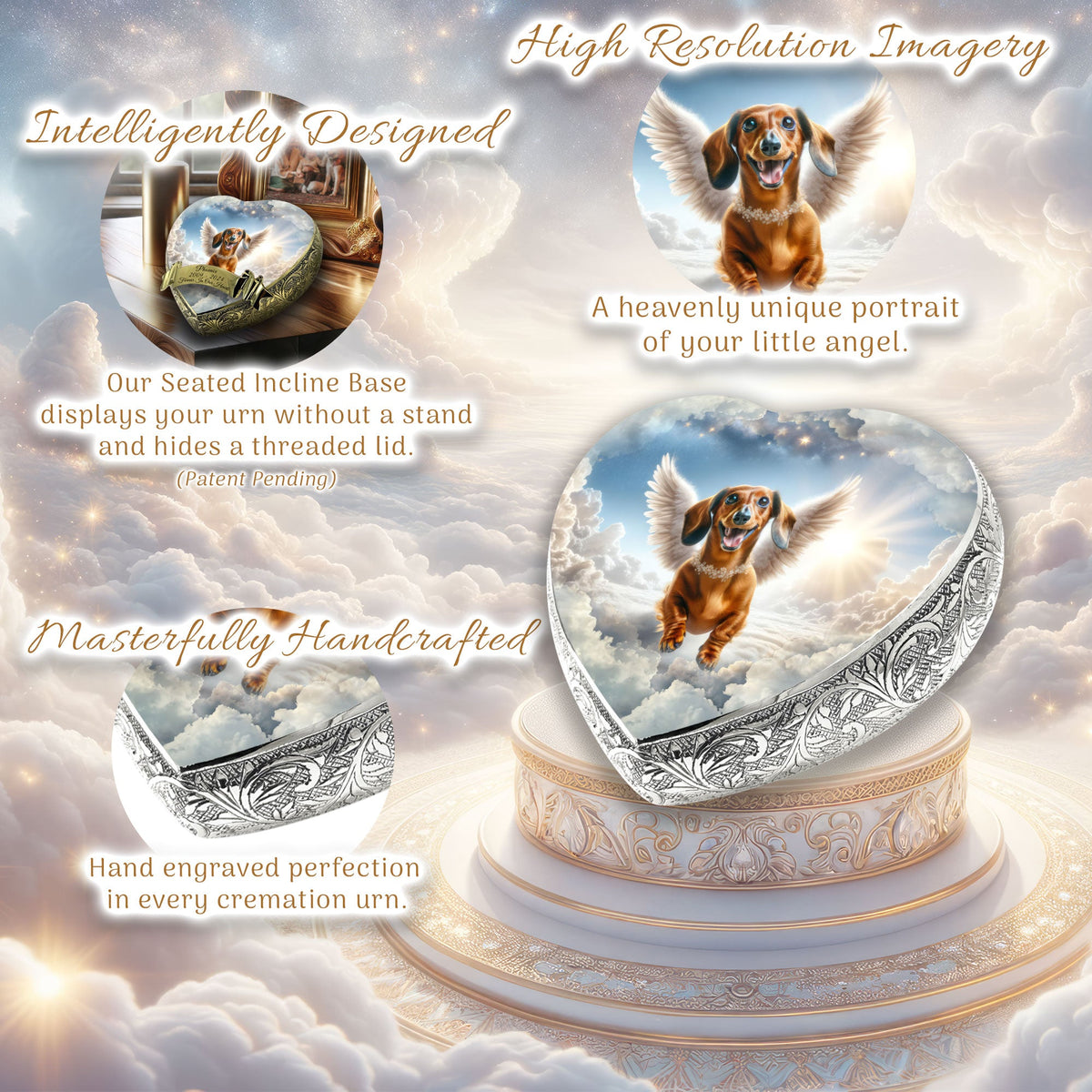 Eternal Elegance Dog Urns Dachshund - Celestial Majesty Dog Urn