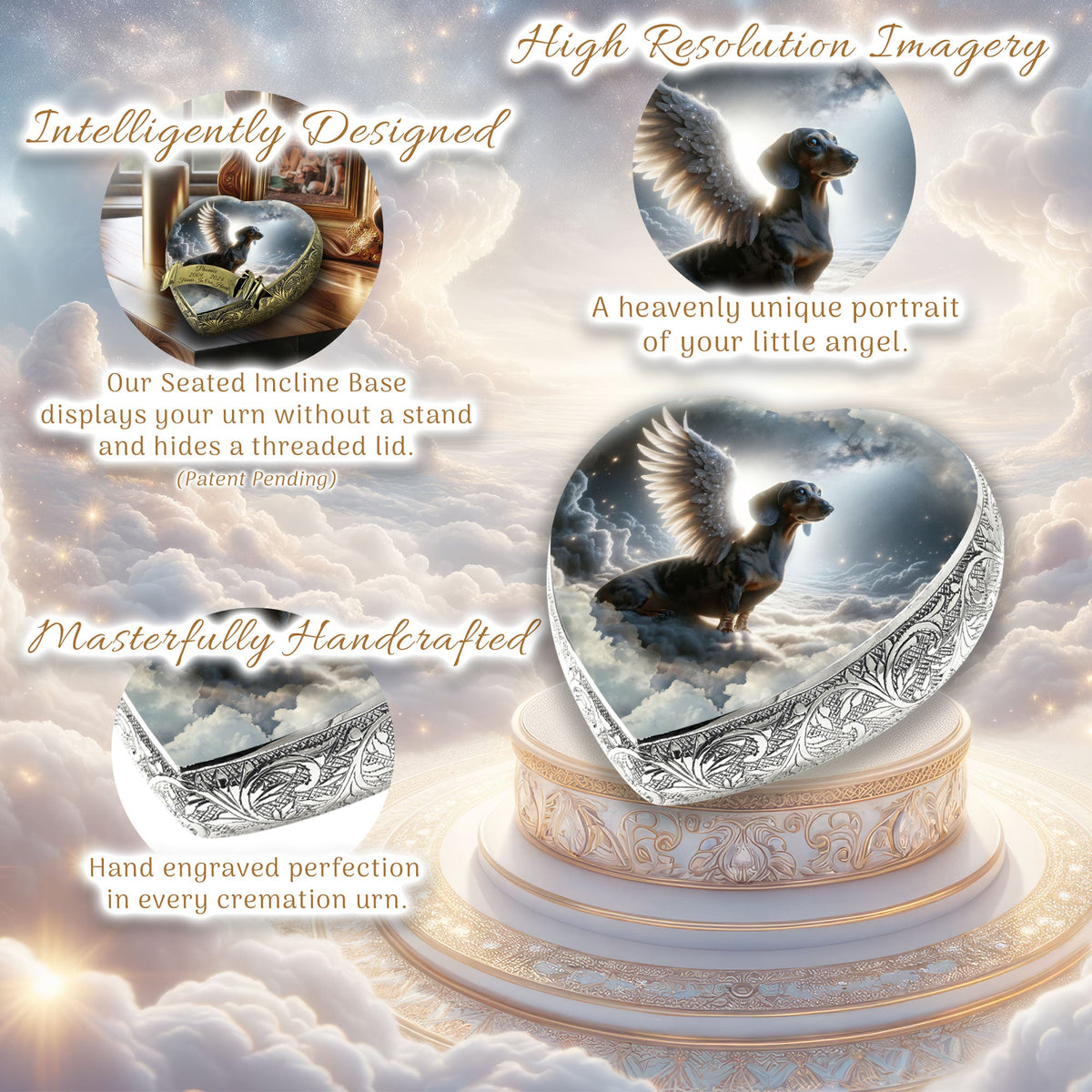 Eternal Elegance Dog Urns Dachshund - Heavenly Splendor Dog Urn