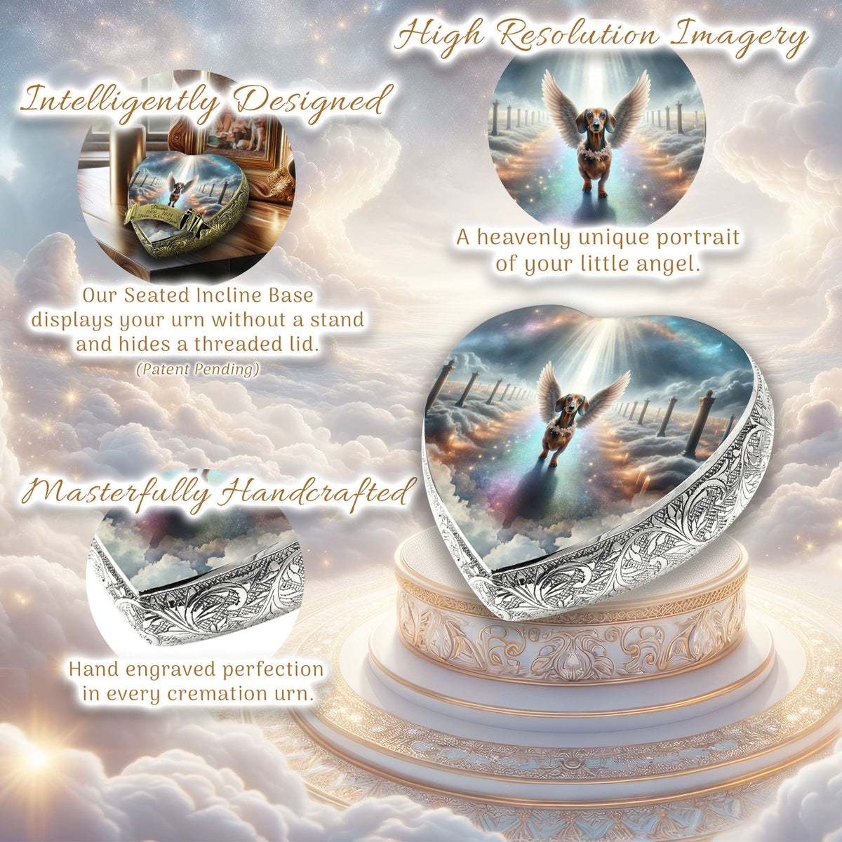 Eternal Elegance Dog Urns Dachshund - Rainbow Bridge Dog Urn