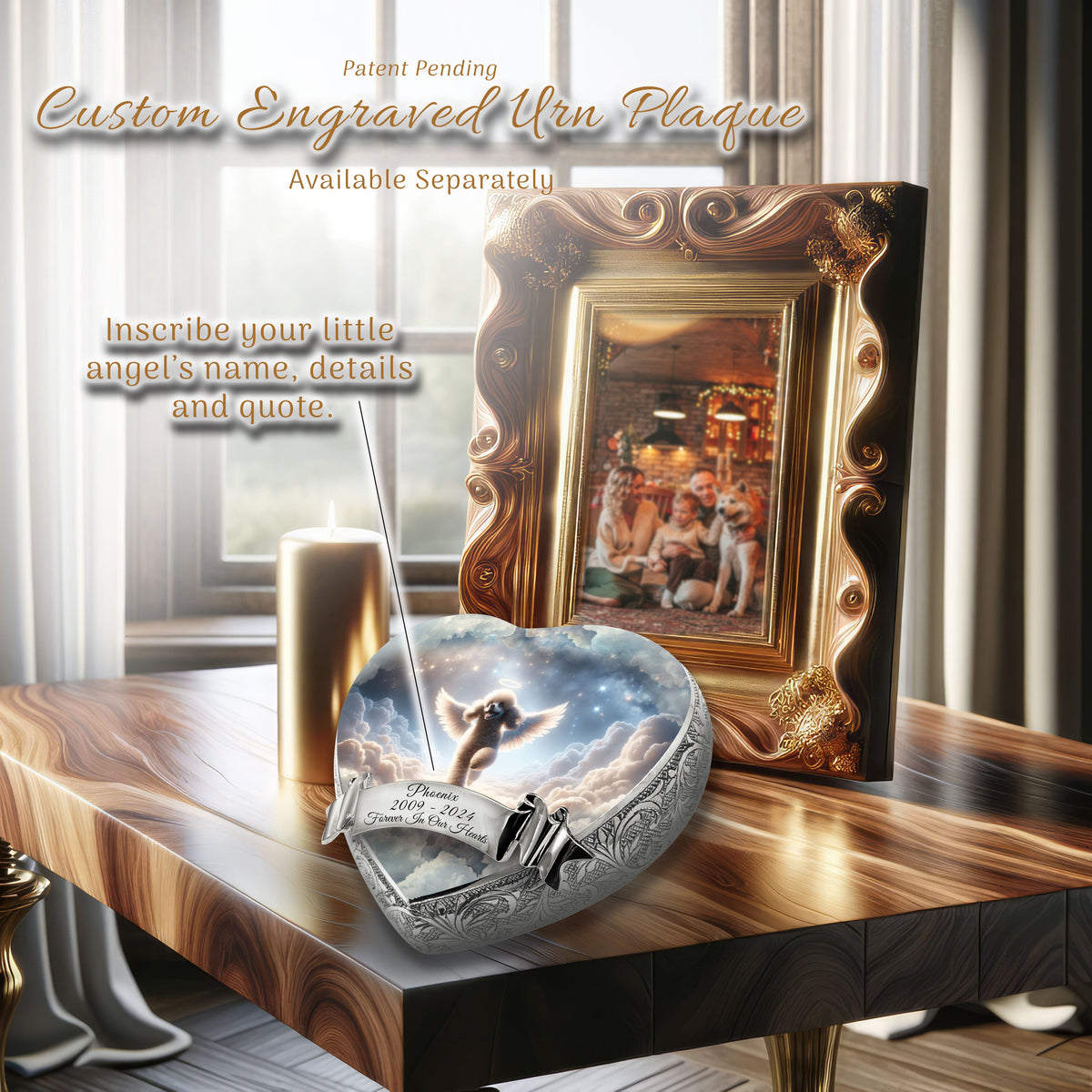 Eternal Elegance Dog Urns Dark Poodle - Rainbow Crossing Dog Urn