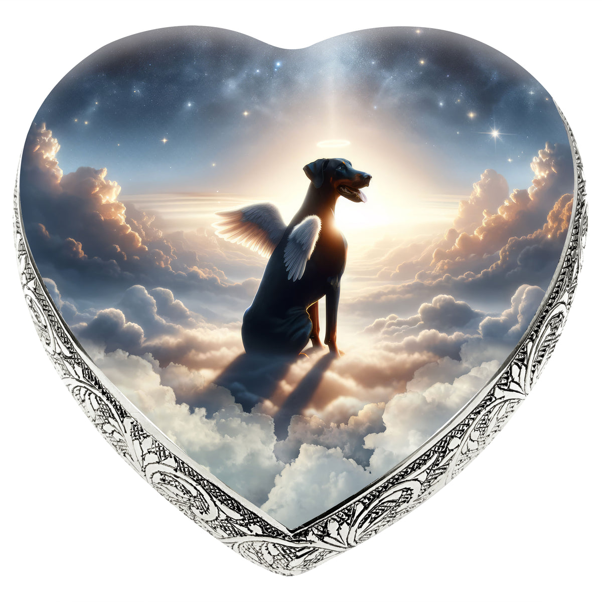 Eternal Elegance Dog Urns Doberman Pinscher - Angel's Vision Dog Urn