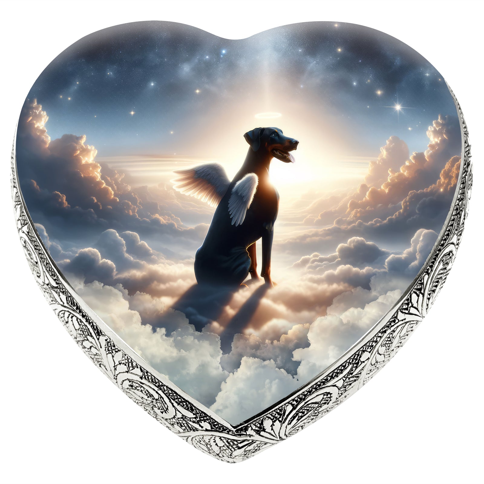 Eternal Elegance Dog Urns Doberman Pinscher - Angel's Vision Dog Urn