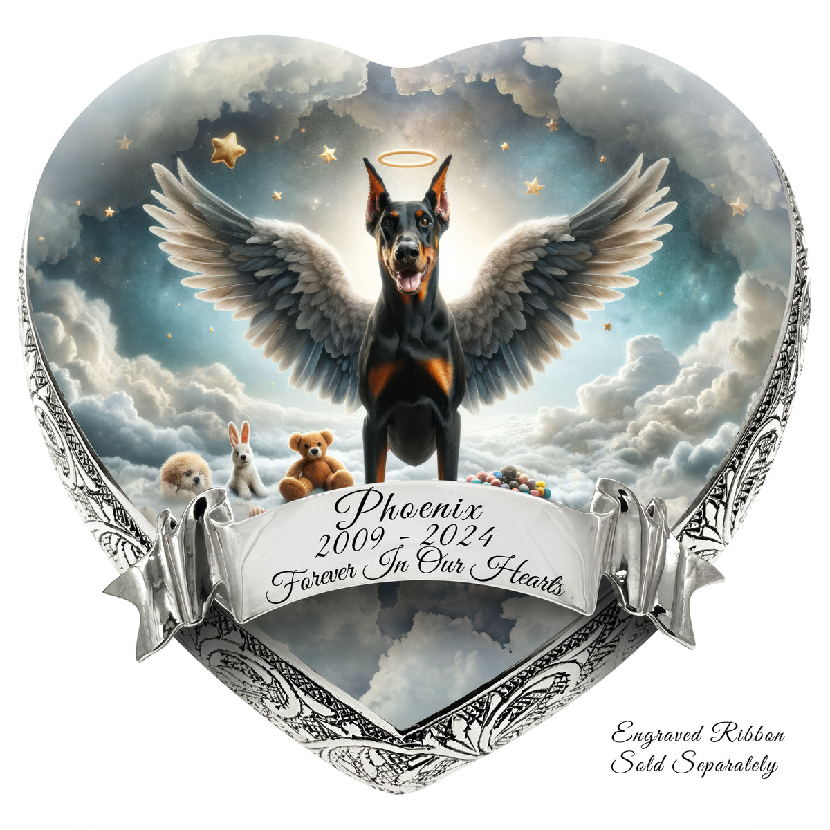Eternal Elegance Dog Urns Doberman Pinscher - Celestial Vision Dog Urn